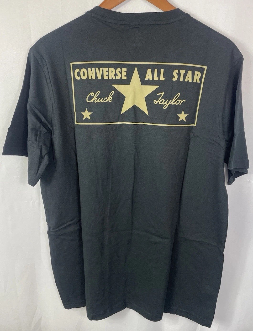 Converse Men&rsquo;s Lot of 3 Logo Crew Tees in Black, White & Blue Pick Your Size NWT