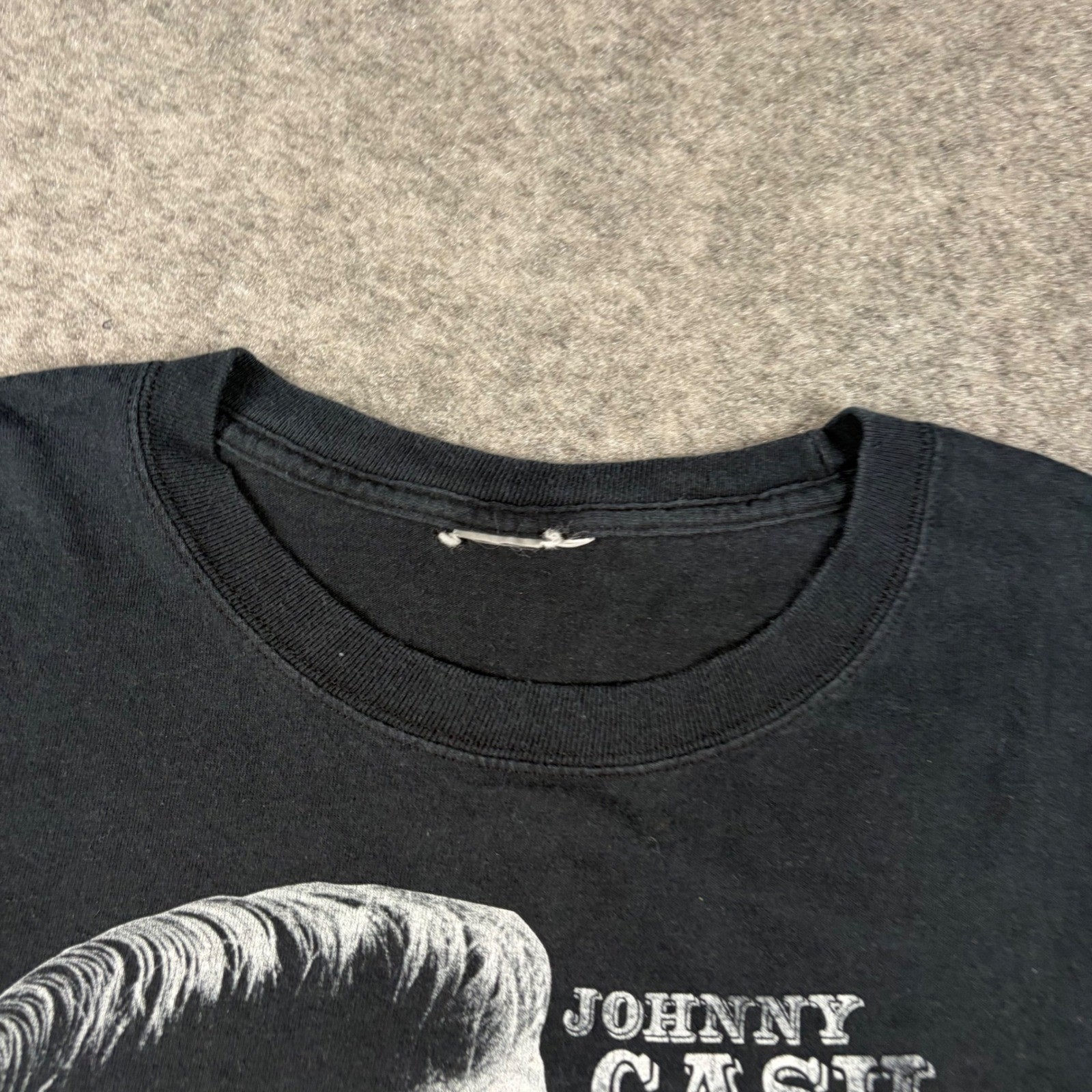 Johnny Cash T Shirt Mens XL Folsom Prison 1968 Black Graphic Concert Retro Band