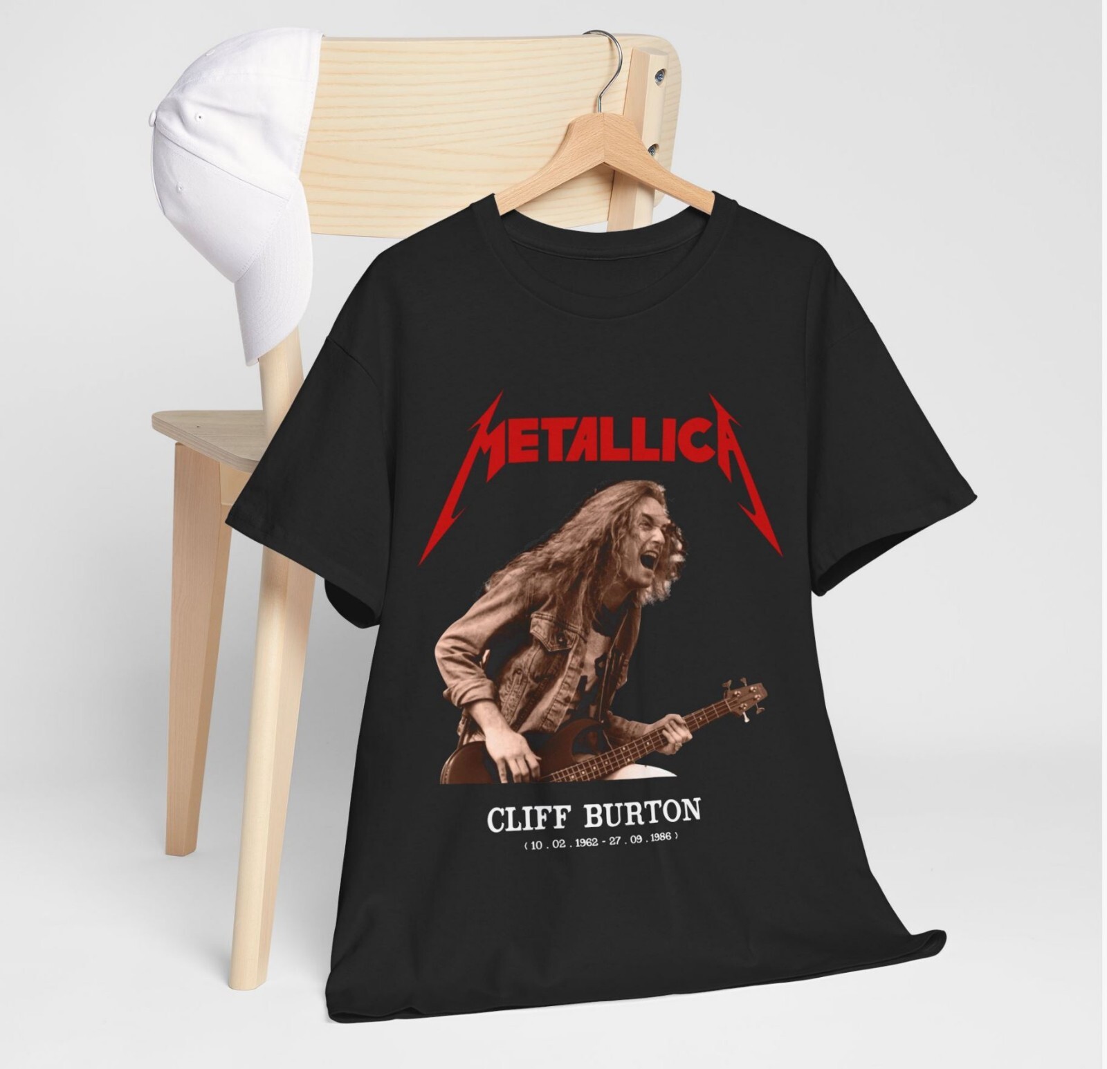 Metallica Cliff Burton Bass Guitar T-Shirt New