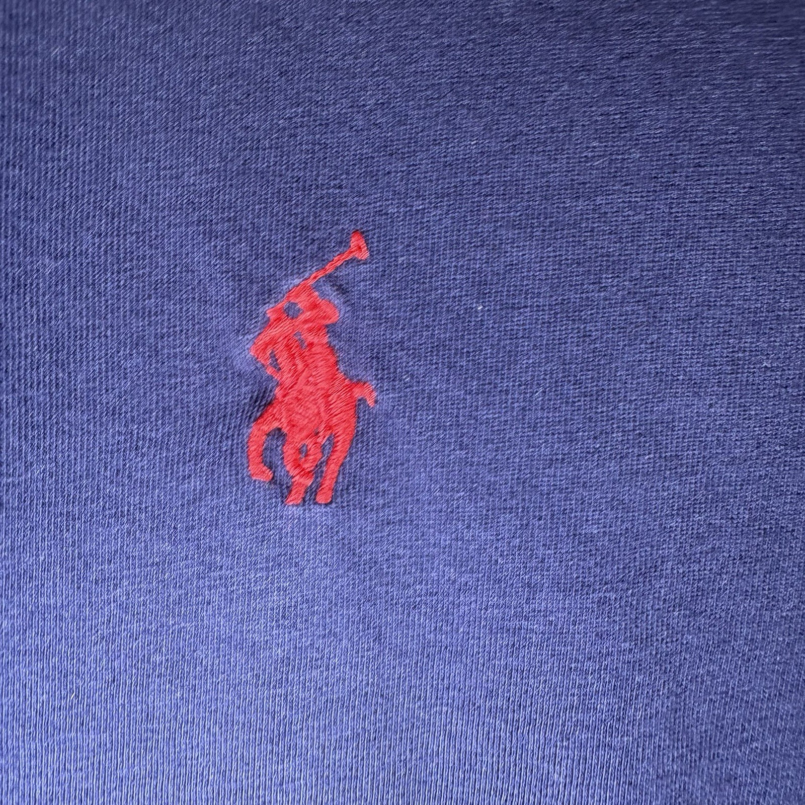 Ralph Lauren Shirt Medium Blue Red Pony POLO Soft Cotton Casual Custom Slim Fit