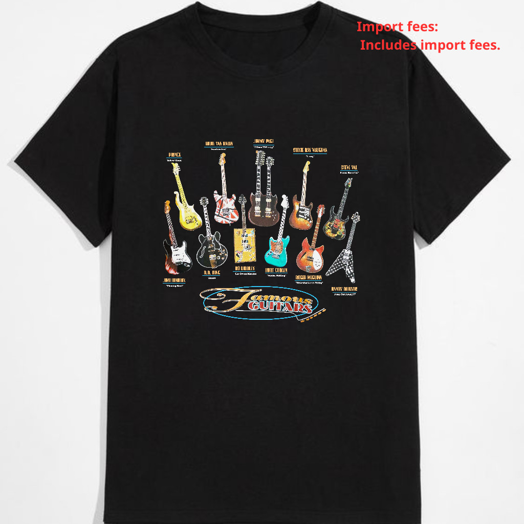 Vintage Guitar Icon T-Shirt, Short Sleeve, Unisex, Black, Sizes S-XXL