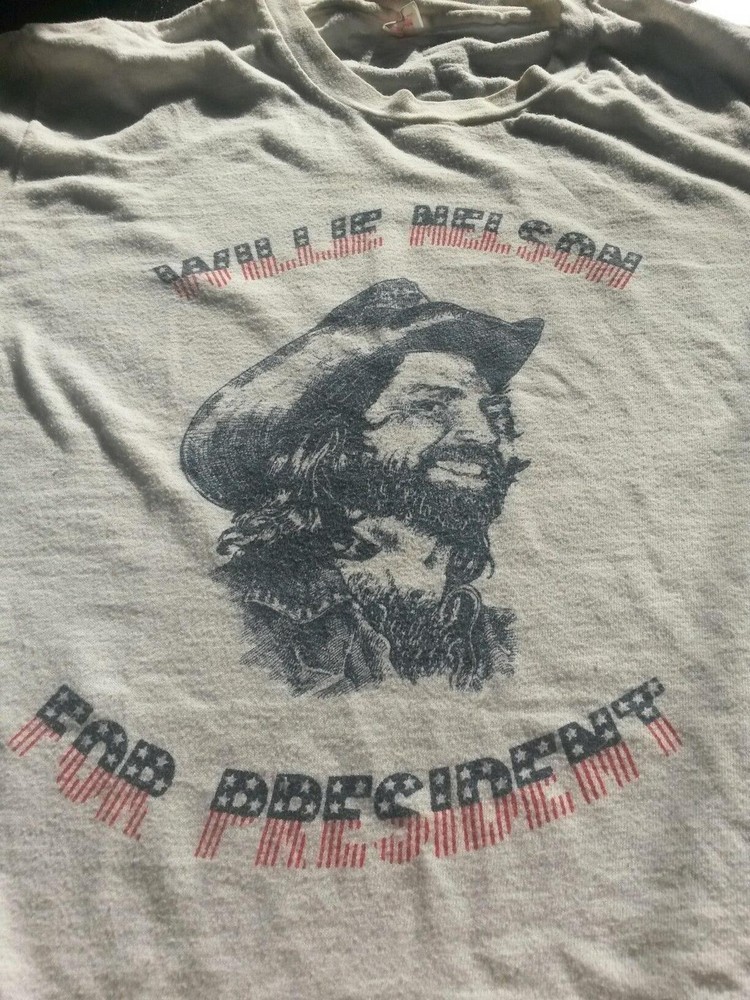 Vintage Willie Nelson For President Country Music Classic Style Tee Size