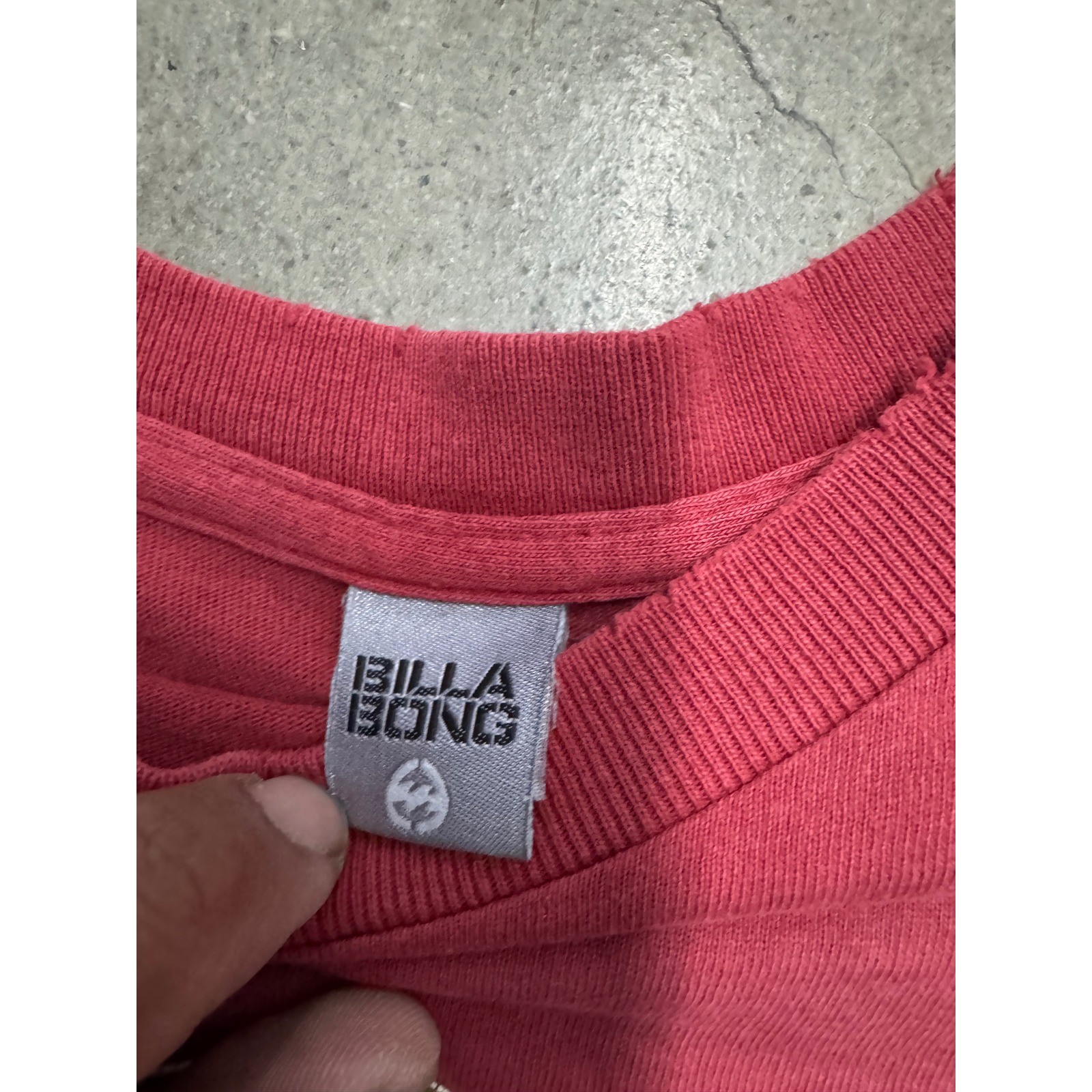 Vintage y2k Billabong T-Shirt Mens Large Red Distressed Skate Tee