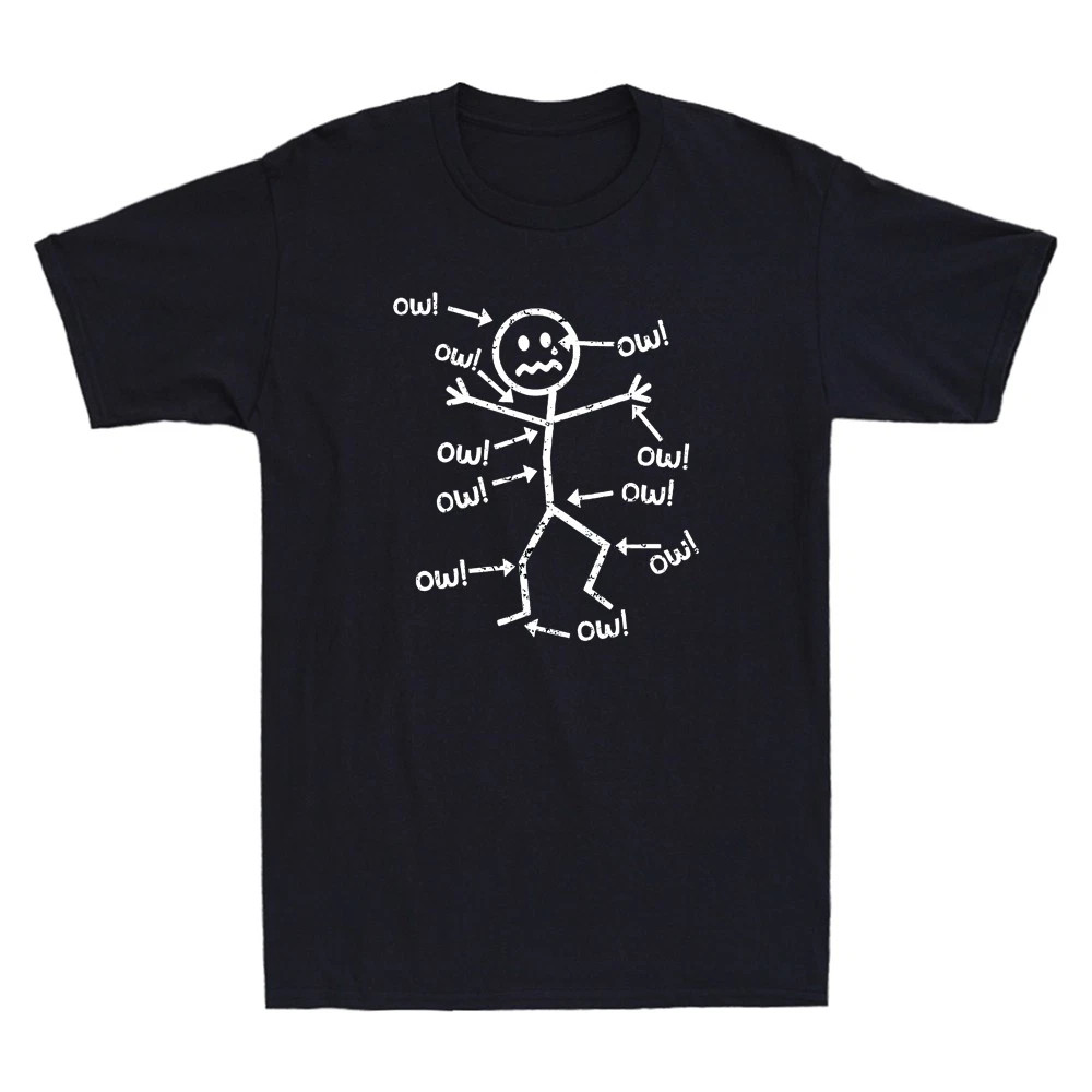 Ow Ow Ow Funny Chronic Pain Scream Character Graphic Men&rsquo;s Short Sleeve T-Shirt