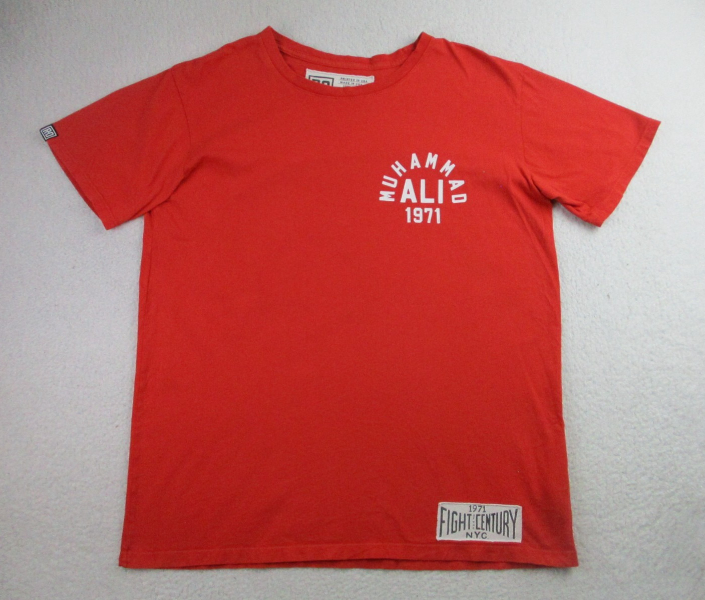 Roots Of Fight Muhammad Ali T Shirt Mens XL Red 1971 Fight Of The Century NY USA