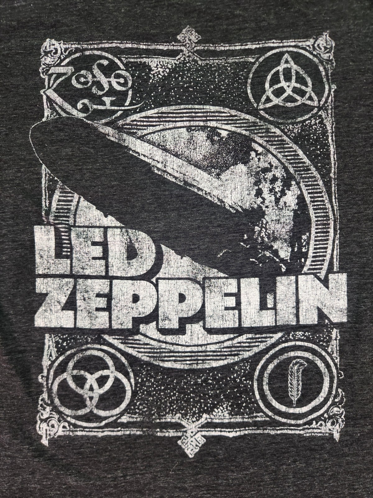 Led Zeppelin Unisex XXL Gray T-shirt 70’s Rock Music Classic 707 Zeppelin