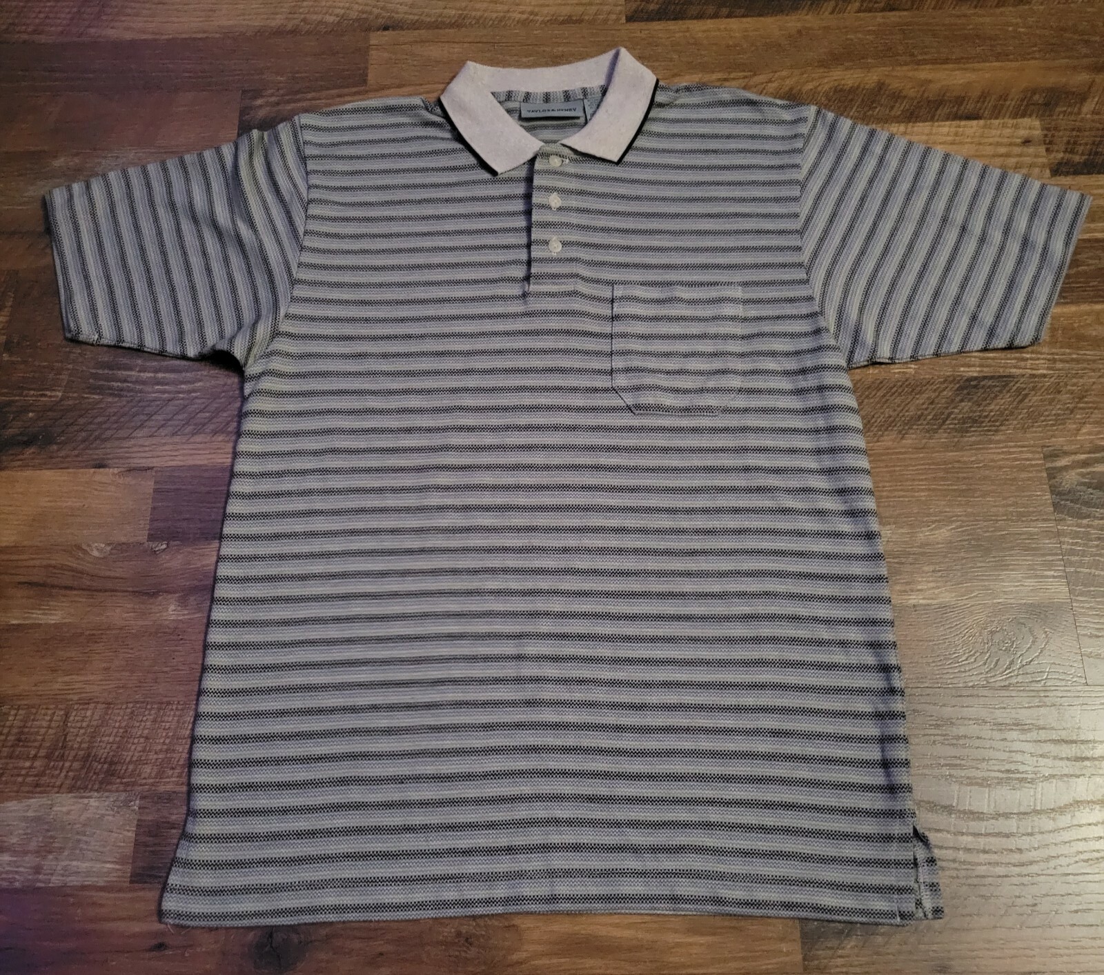 Taylor + Henry Mens S/P Polo Short Sleeve Shirt Pocket 3 Button