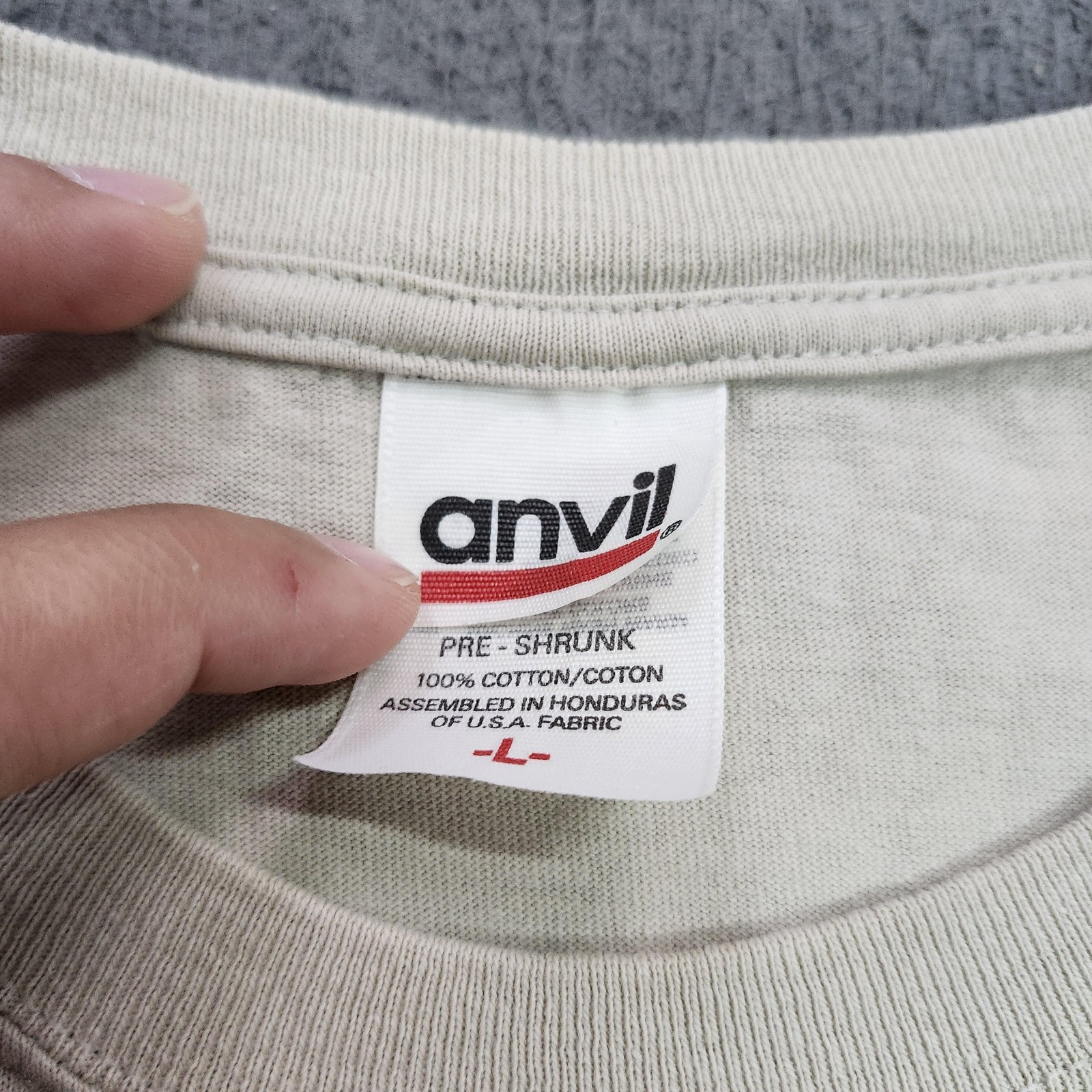 Anvil Shirt Mens Large Beige Silverton Colorado Eagle Graphic Tee Wildlife