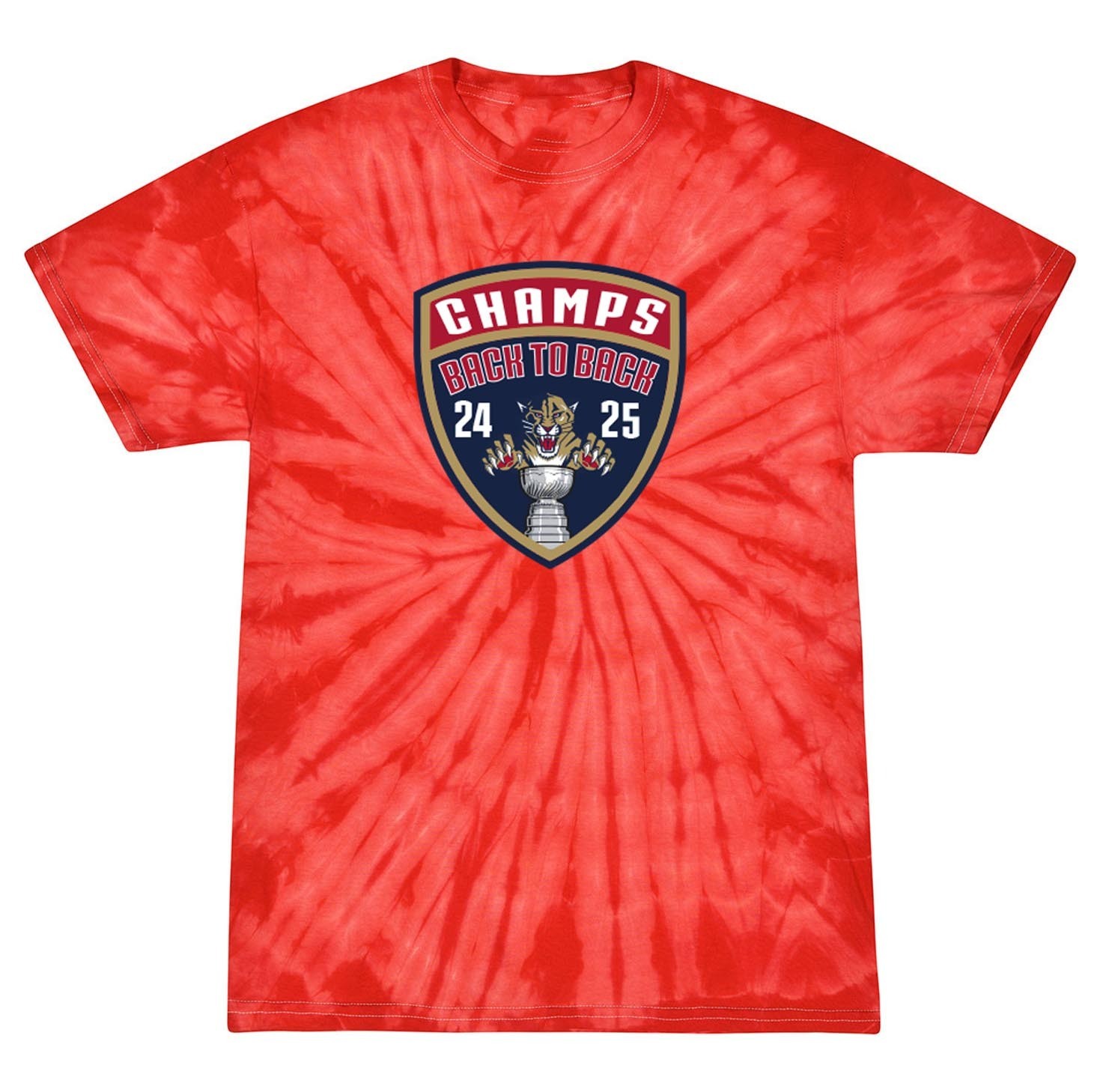 Panthers 2025 Champions Back 2 Back TIE DYE Shirt T-Shirt