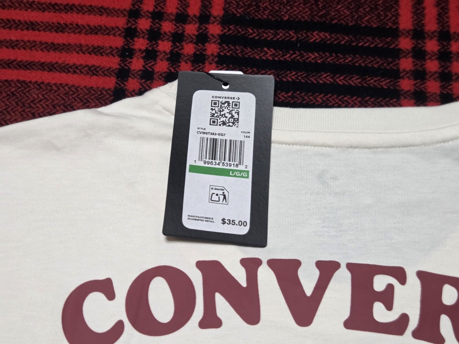 NWT Converse Men&rsquo;s Beige Graphic Print Shortsleeve T-Shirt