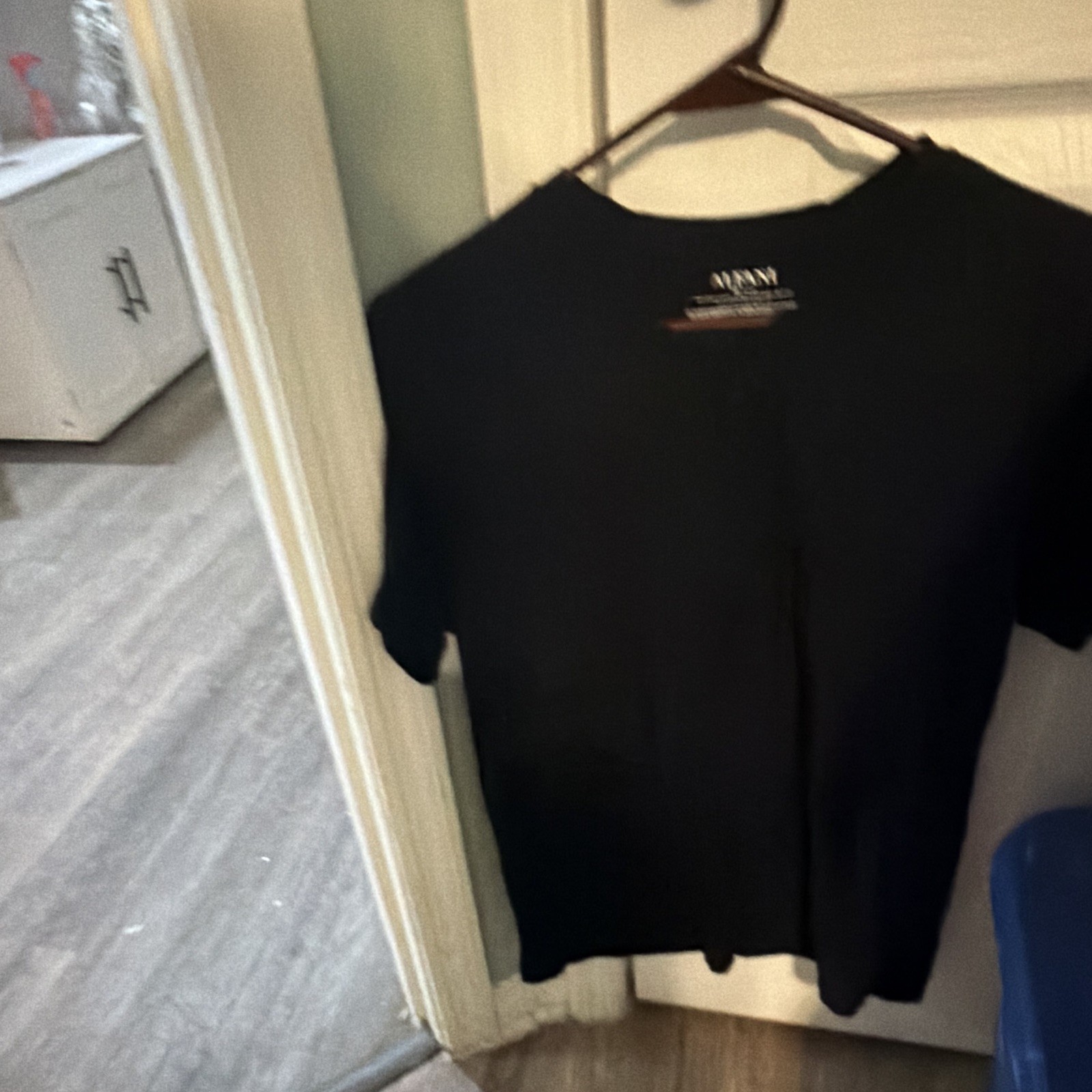 Alfani Men&rsquo;s Black Solid Crew Neck Short Sleeve T-Shirt Regular Size M