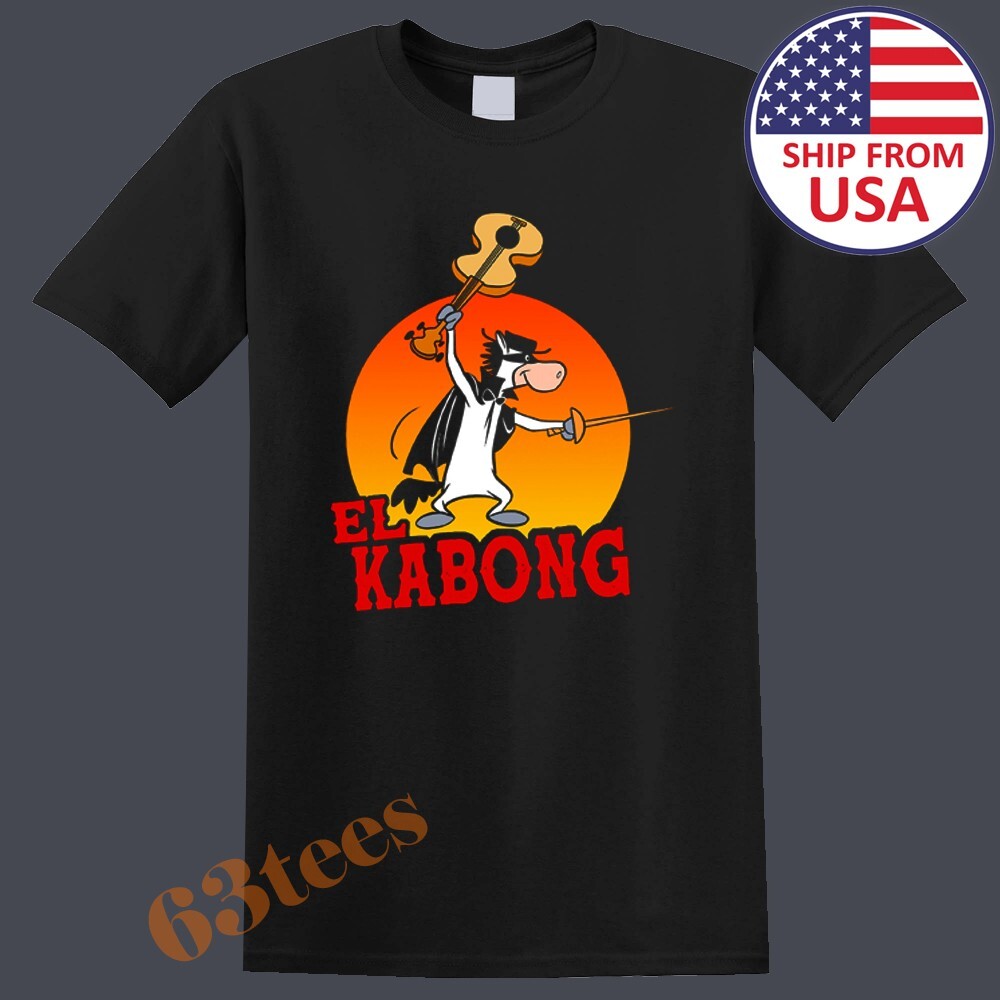 El Kabong Cartoon Men&rsquo;s Black Size S to 5XL