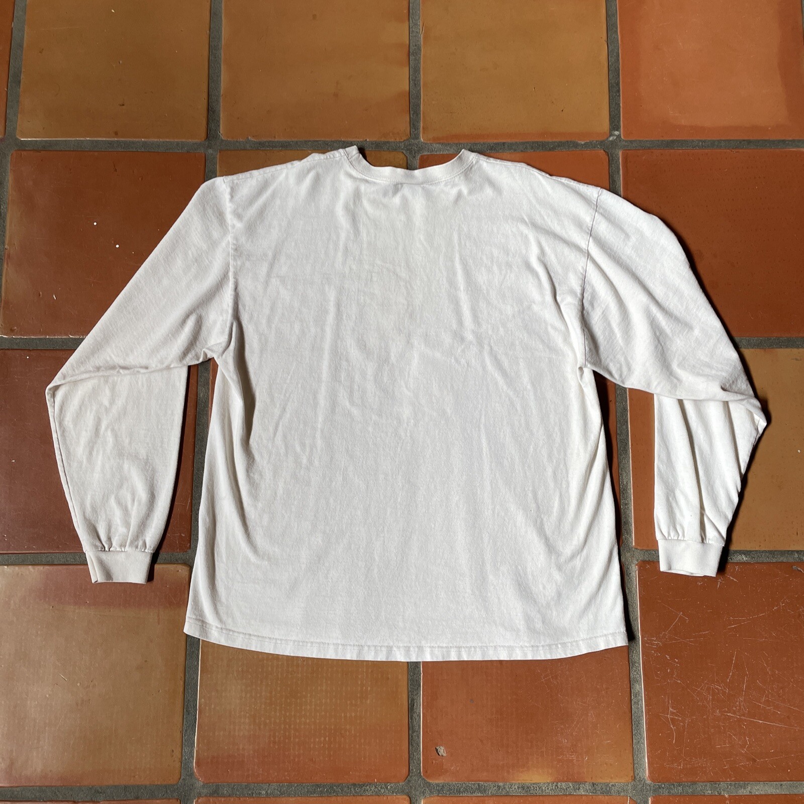 Cotton Deluxe Mens XL Made In USA Skeleton Cowboy On Horse Long Sleeve T-Shirt