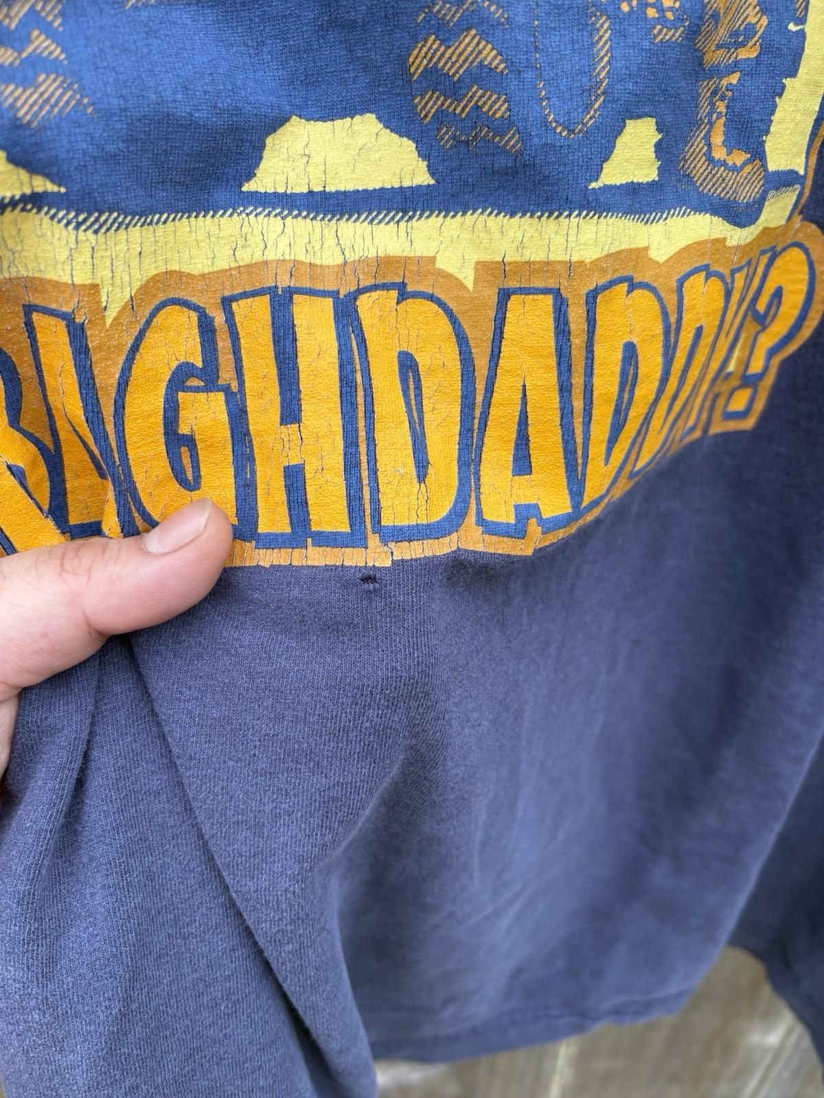 Vintage Satirical Military Iraq Shirt “who’s Your Baghdaddy” Size XXL Fits XL