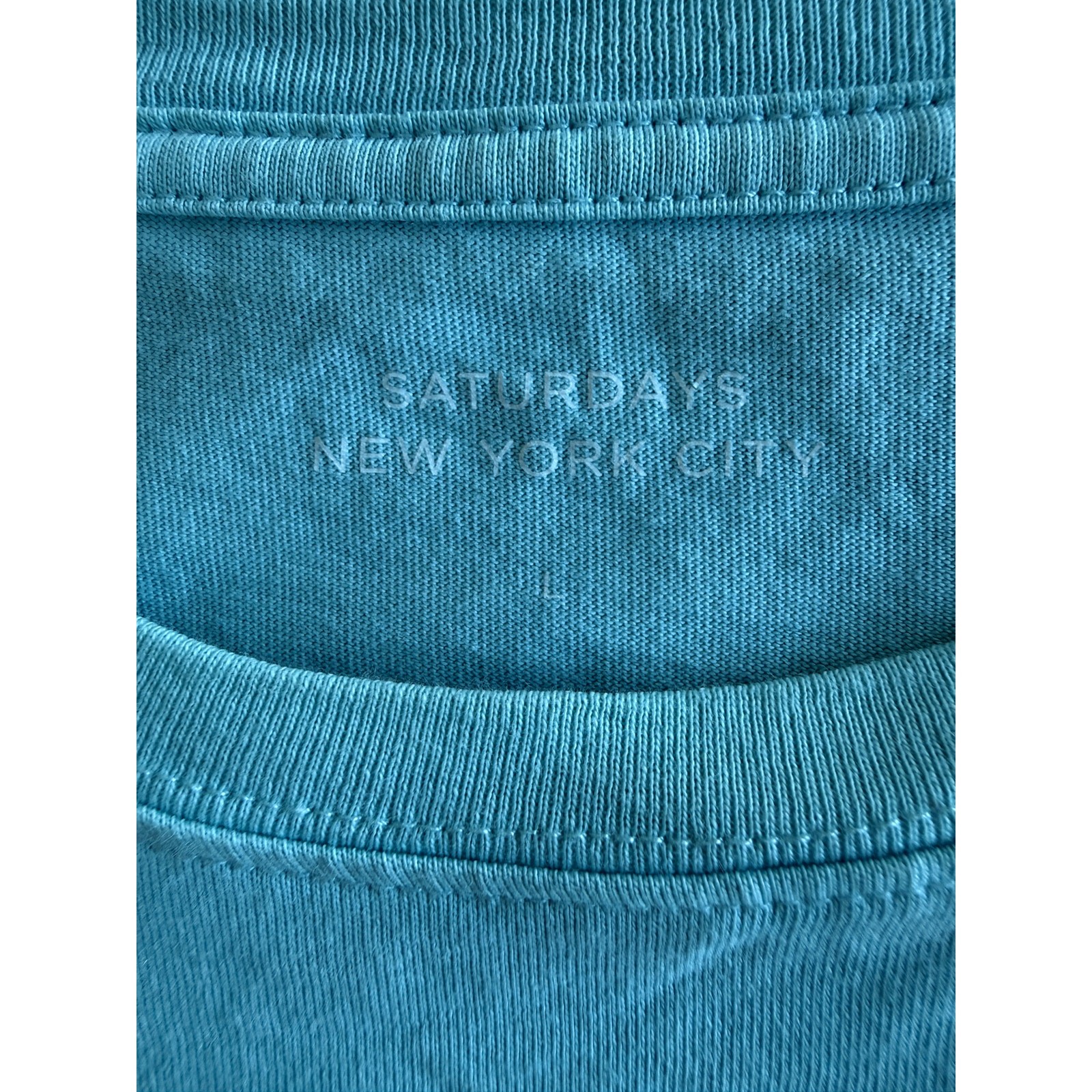 Saturdays New York City Light Blue Long Sleeve T-Shirt Size L