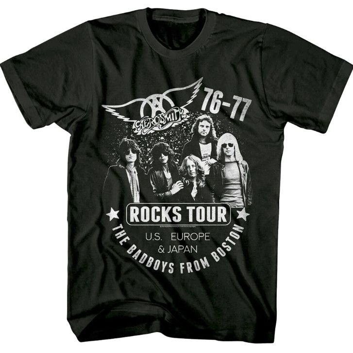 Aerosmith Rocks World Tour 76-77 Men&rsquo;s T Shirt