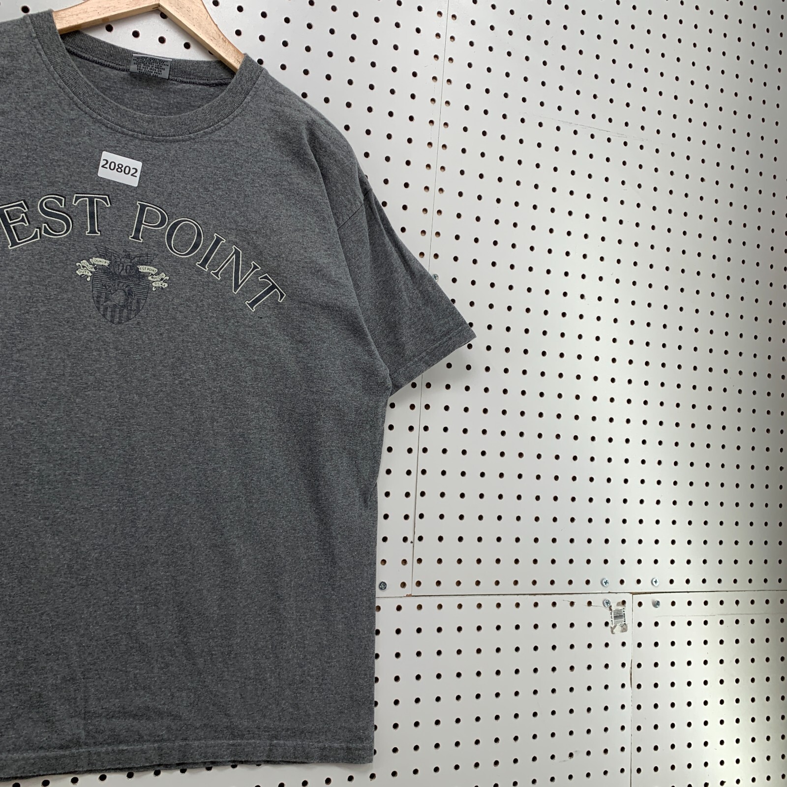 Vintage West Point Shirt Gray Short Sleeve Mens Large Short Sleeve 22×29