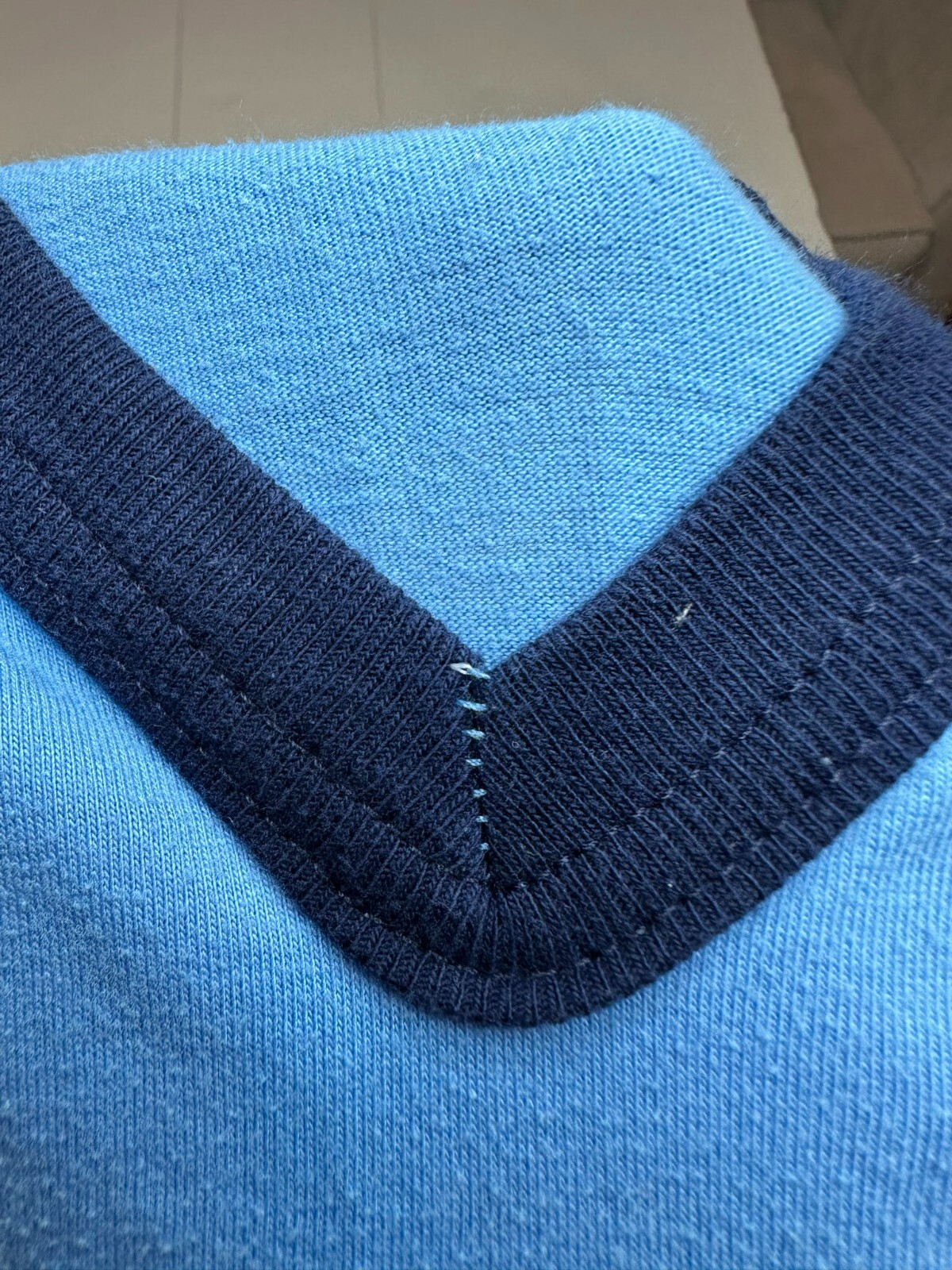 Vtg 80s Arthur Young #22 Men&rsquo;s T-Shirt Blue Athletic Ringer Stripes Mesh Sz M