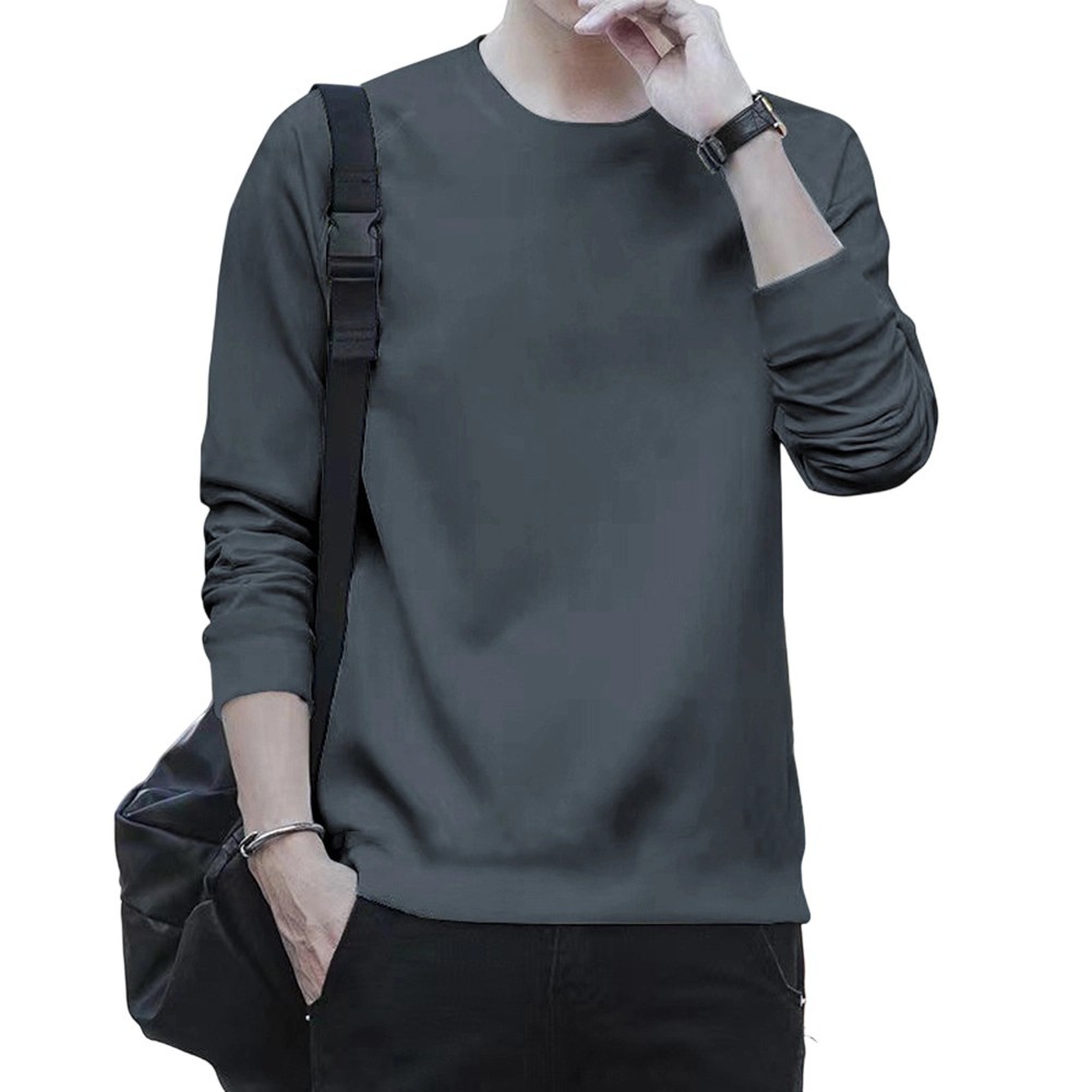 Long Sleeve Tee Mens Casual Top Lightweight Fabric Stretch Fabric Easy Care