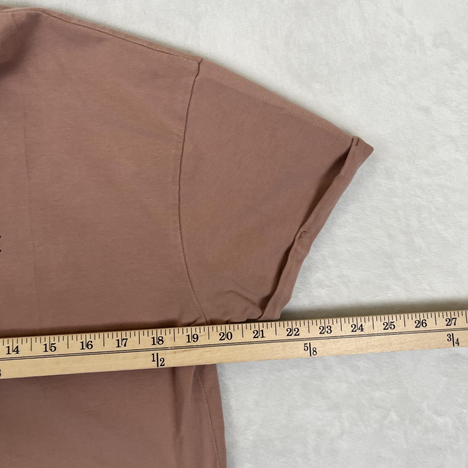 YoungLA T-Shirt Mens Large Pink Longline Curved Hem Stretch Logo Tee Crew Neck