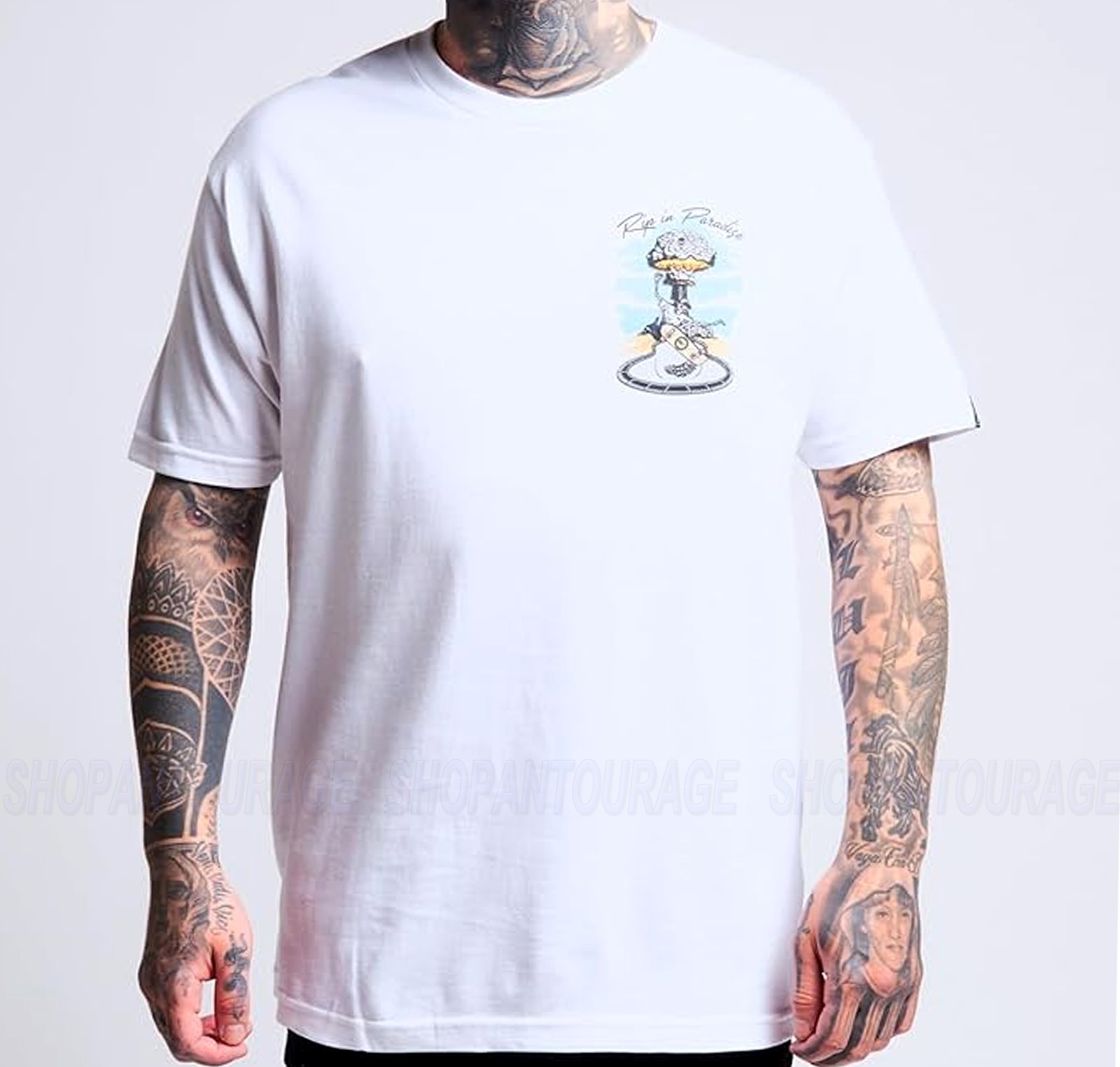 Sullen RIP In Paradise Premium Fit SCM7989 New Short Sleeve T-shirt For Men