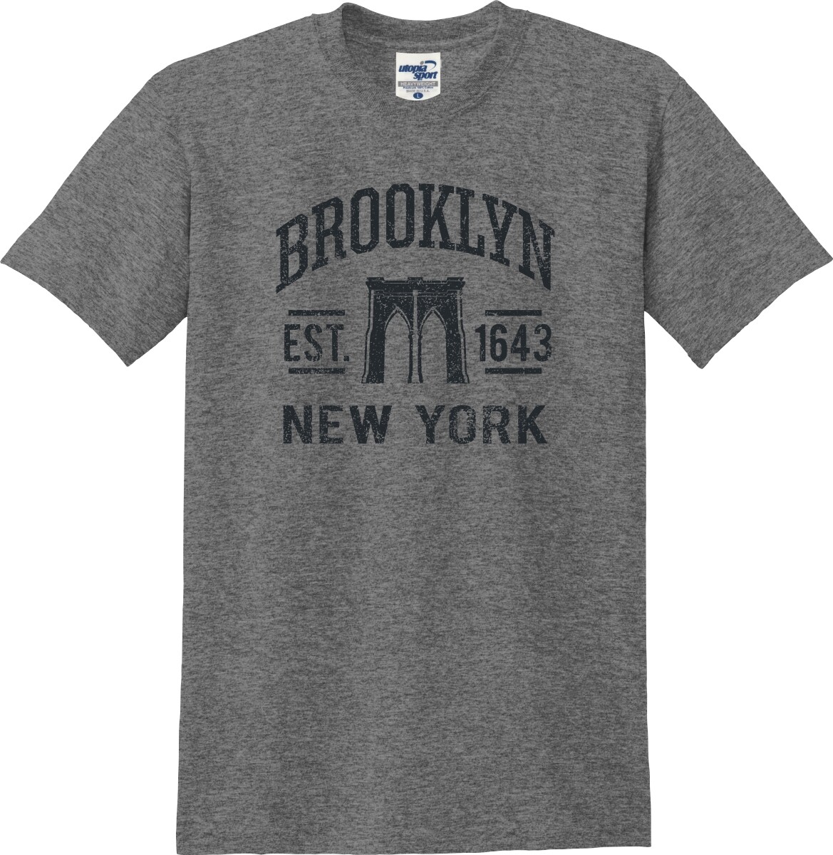 Brooklyn New York Est. 1643 Bridge Distressed Unisex T-Shirt (S-5X)