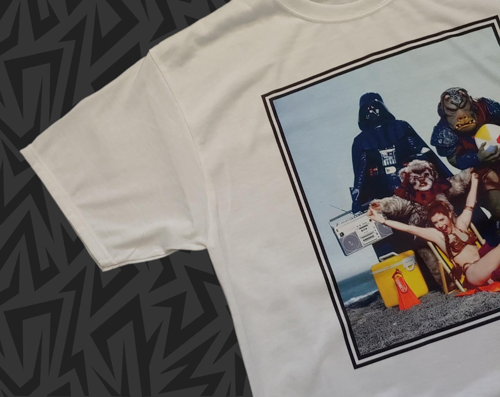 New T-Shirt PRINCESS LEIA & Friends on Beach Darth Vader Star Wars Promo XS-2XL