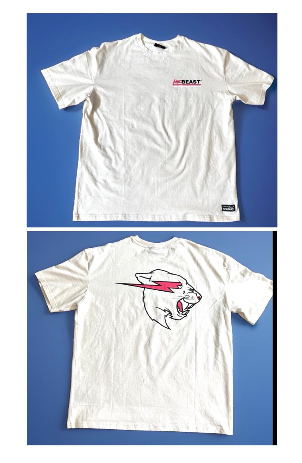 Official MrBeast White Panther Logo Graphic T-Shirt Men&rsquo;s Size XL Merch