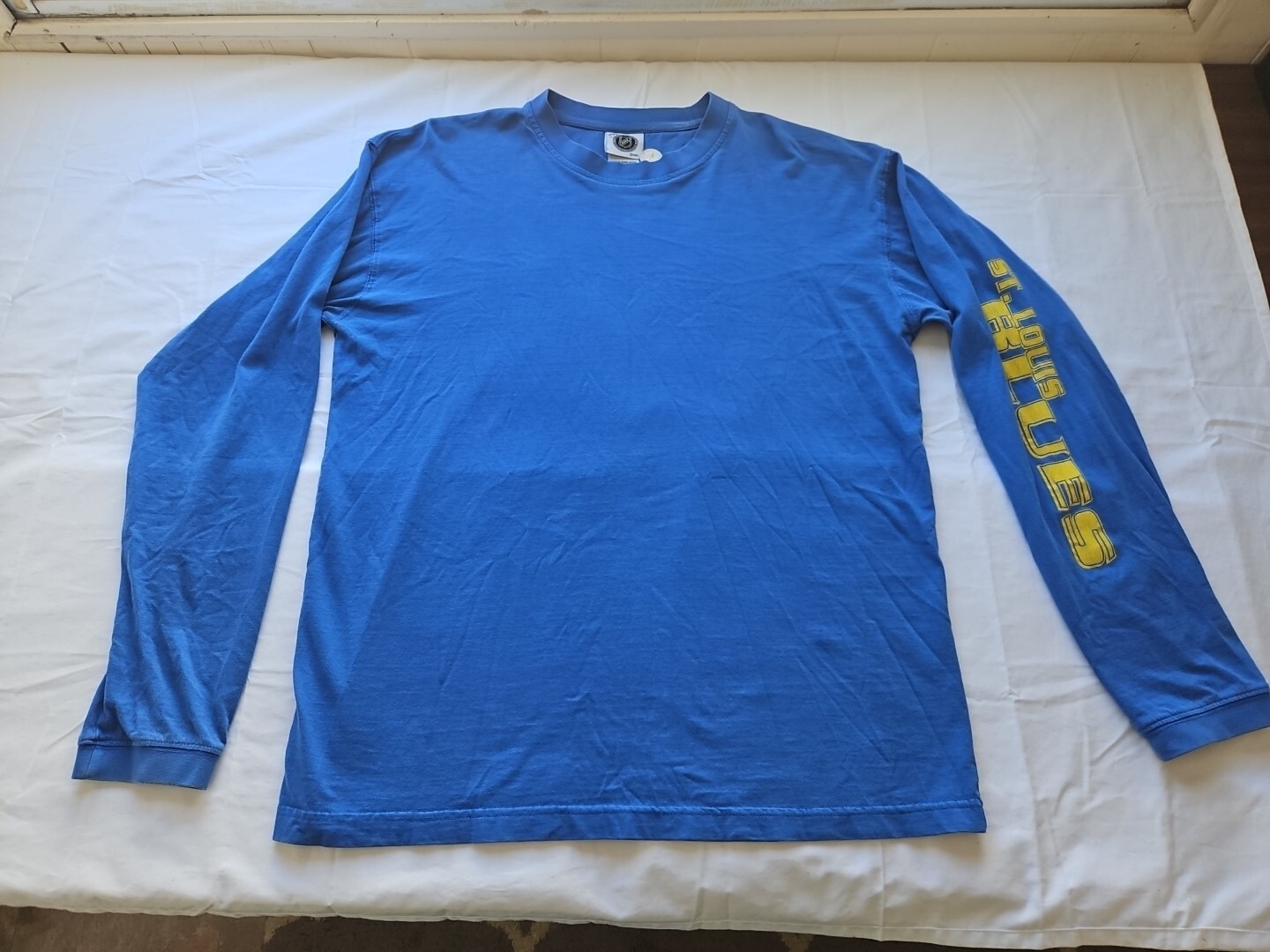 Vintage NHL Hockey St. Louis Blues Long Sleeve Pullover Spellout Adult L 22X28.5