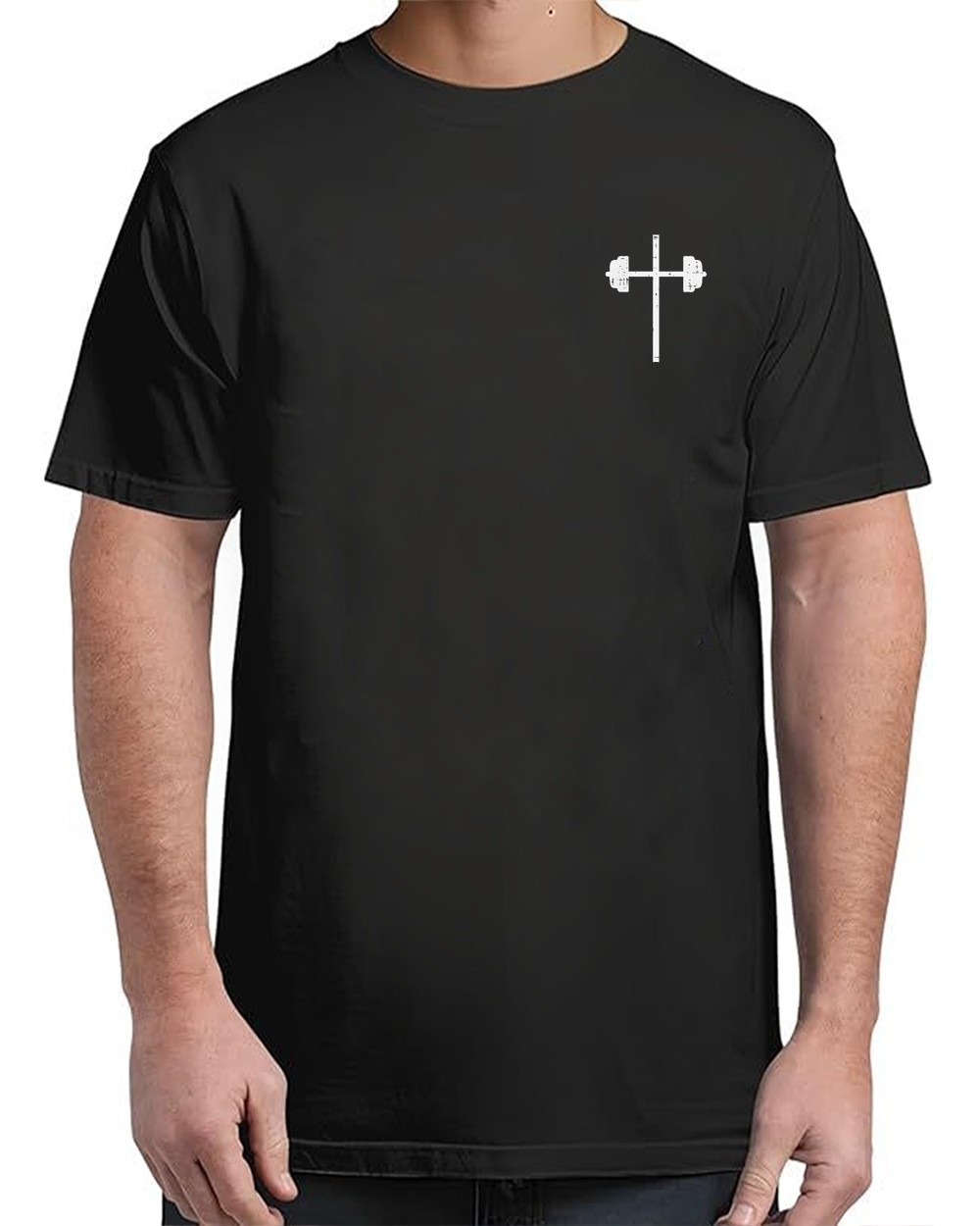 Christian Barbel Cross Pocket Workout Dumbbell Funny Adult S-4XL T-Shirt