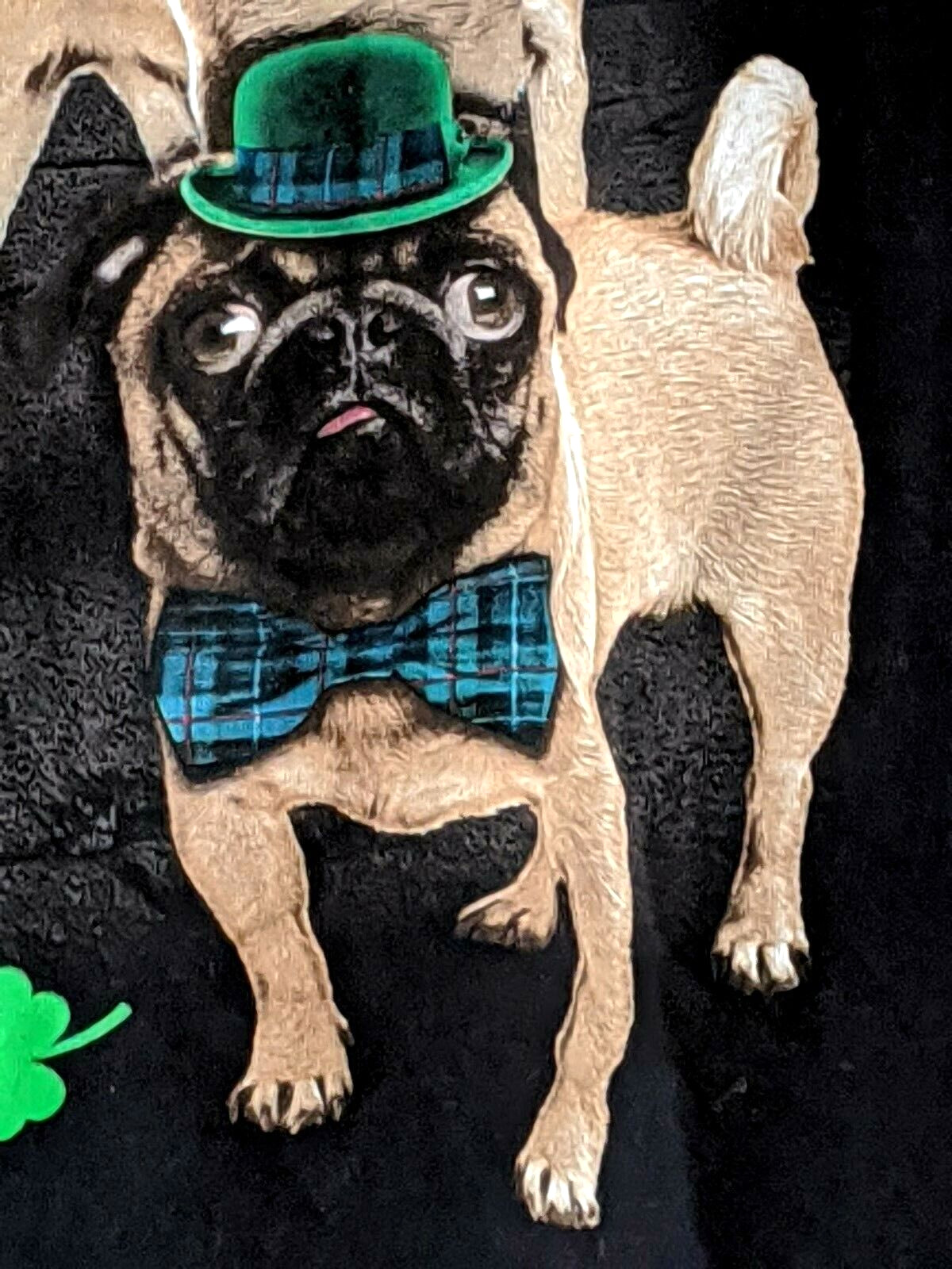 Womens Mens T-Shirt Top 3 Irish Pugs Crawl Dogs Shamrocks Gift St Patricks Day L