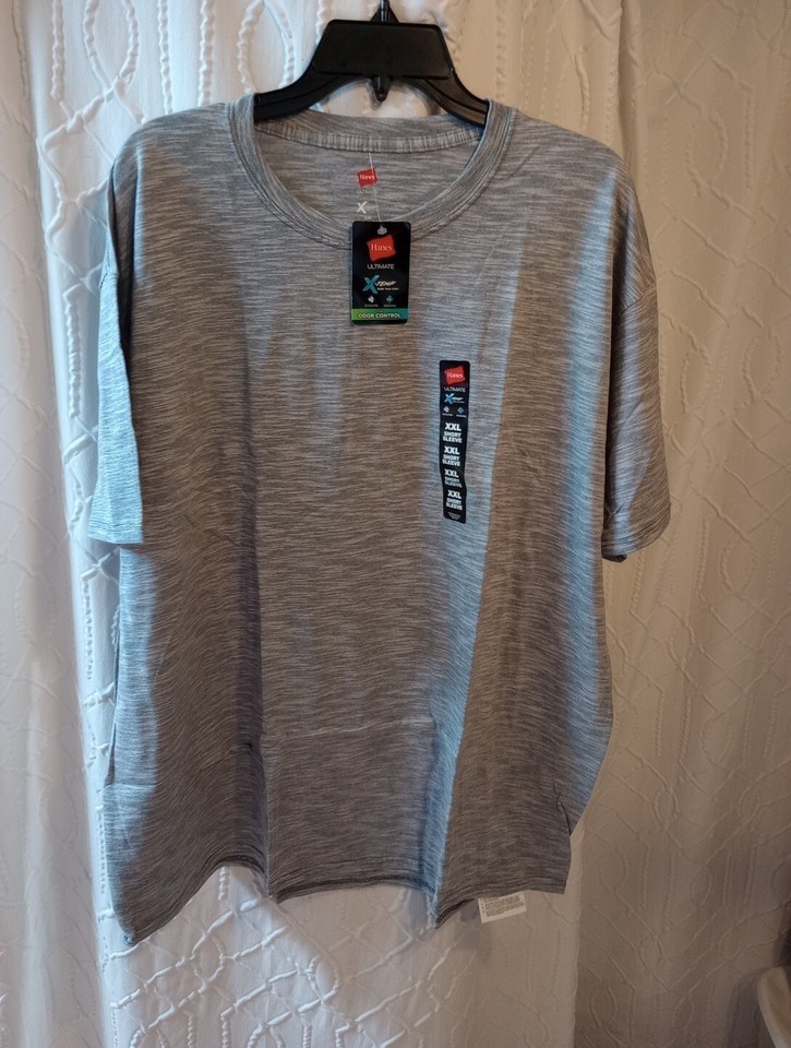 Hanes Ultimate X-Temp Mens Size XXL(50-52) Short Sleeve T-Shirt Odor Control 2xl