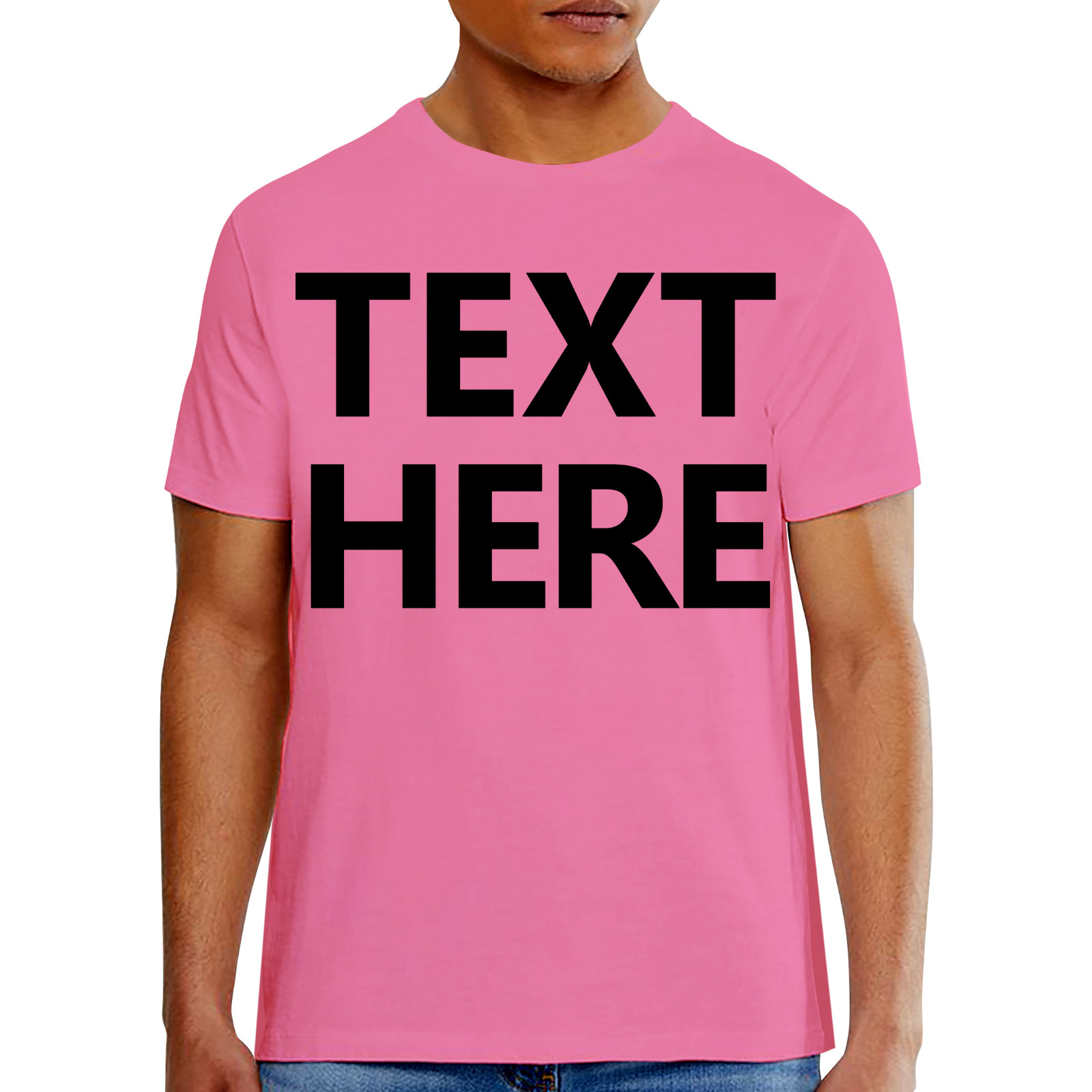 Hanes 5180 Men&rsquo;s T-Shirt – Custom Print – Add Any Text – Personalized Tee