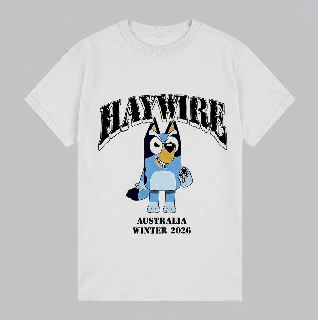 Haywire Australia Winter 2026 Tour Bluey T-Shirt Cotton All Sizes CB0683