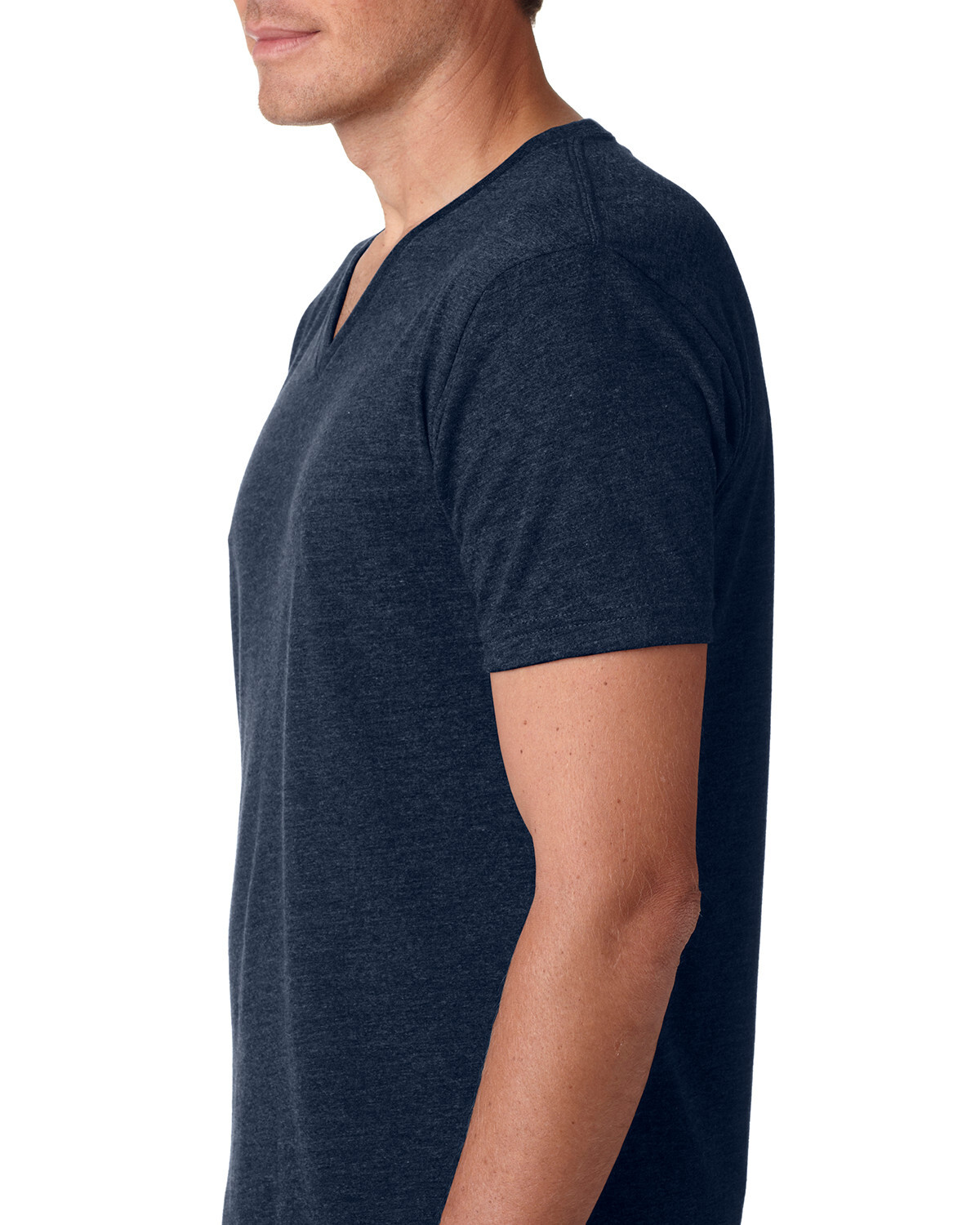 Next Level Apparel Men&rsquo;s 4.3 oz. CVC V-Neck Short Sleeves T-Shirt 6240 M – Navy