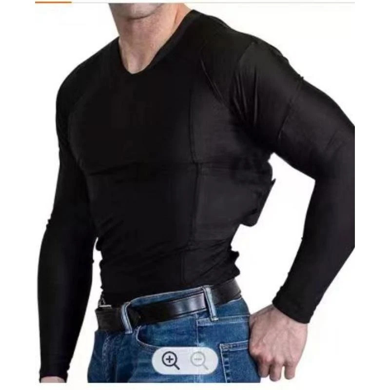Concealment Clothes Men’S Crew Neck Undercover- Concealed Holster Carry Tops