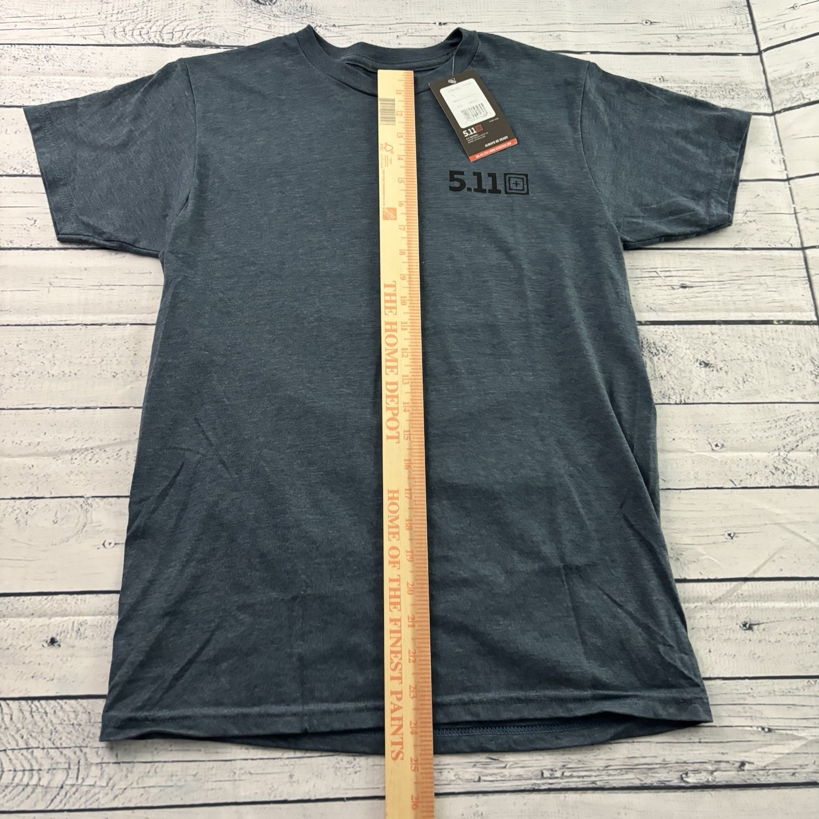 NEW 5.11 Short Sleeve Logo T Shirt Men&rsquo;s Small Indigo Blue