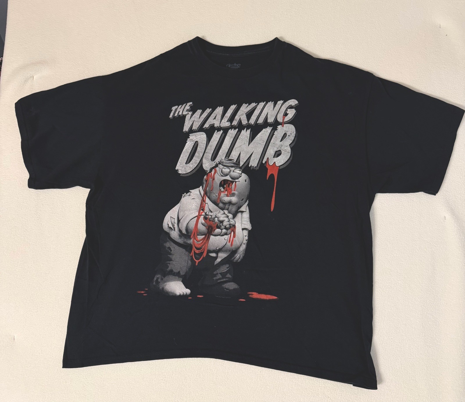 Family Guy The Walking Dumb T-Shirt 2XL Peter Griffin Zombie 2014 Rare