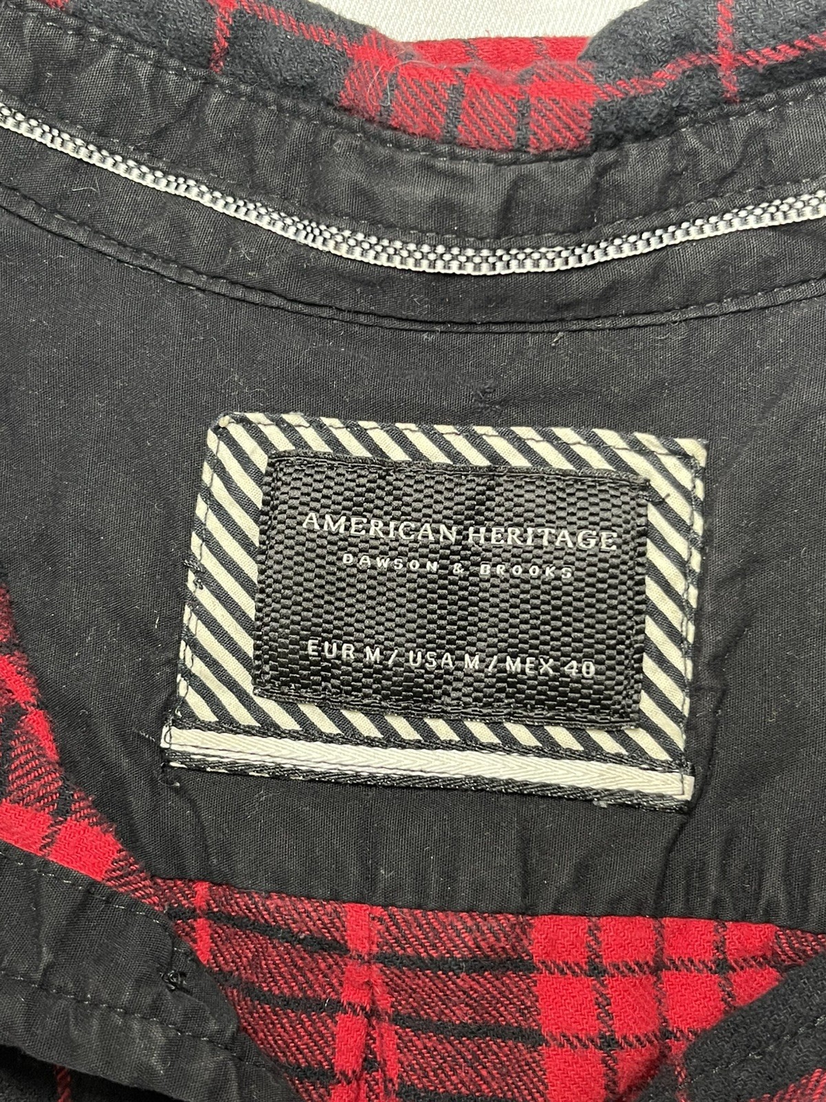 AMERICAN HERITAGE Flannel Shirt, Men&rsquo;s Size M, Pre-owned, 100% Cotton.