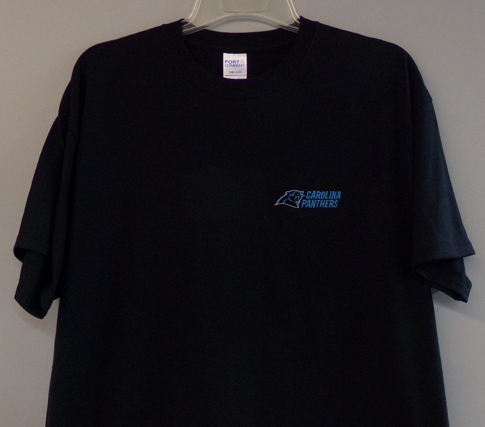 NFL Football Carolina Panthers Embroidered T-Shirt S-6XL, LT-4XLT New