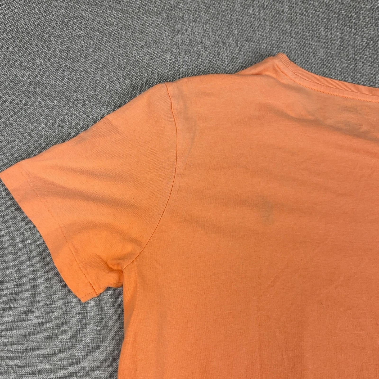 Polo Ralph Lauren Shirt Mens L Orange Crewneck Tagless Logo Tee Cotton Jersey