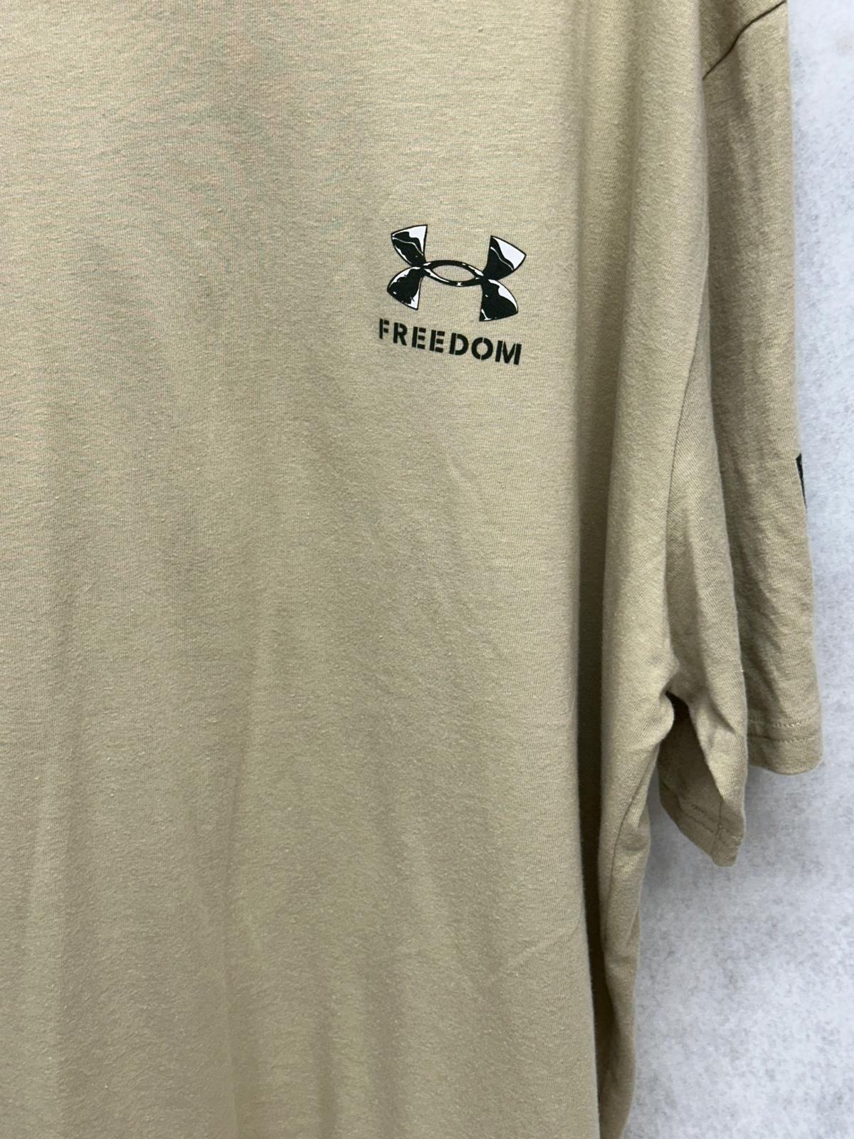 Under Armour Freedom Snake Knife Tee Shirt Mens XL Desert Sand Tactical Graphic