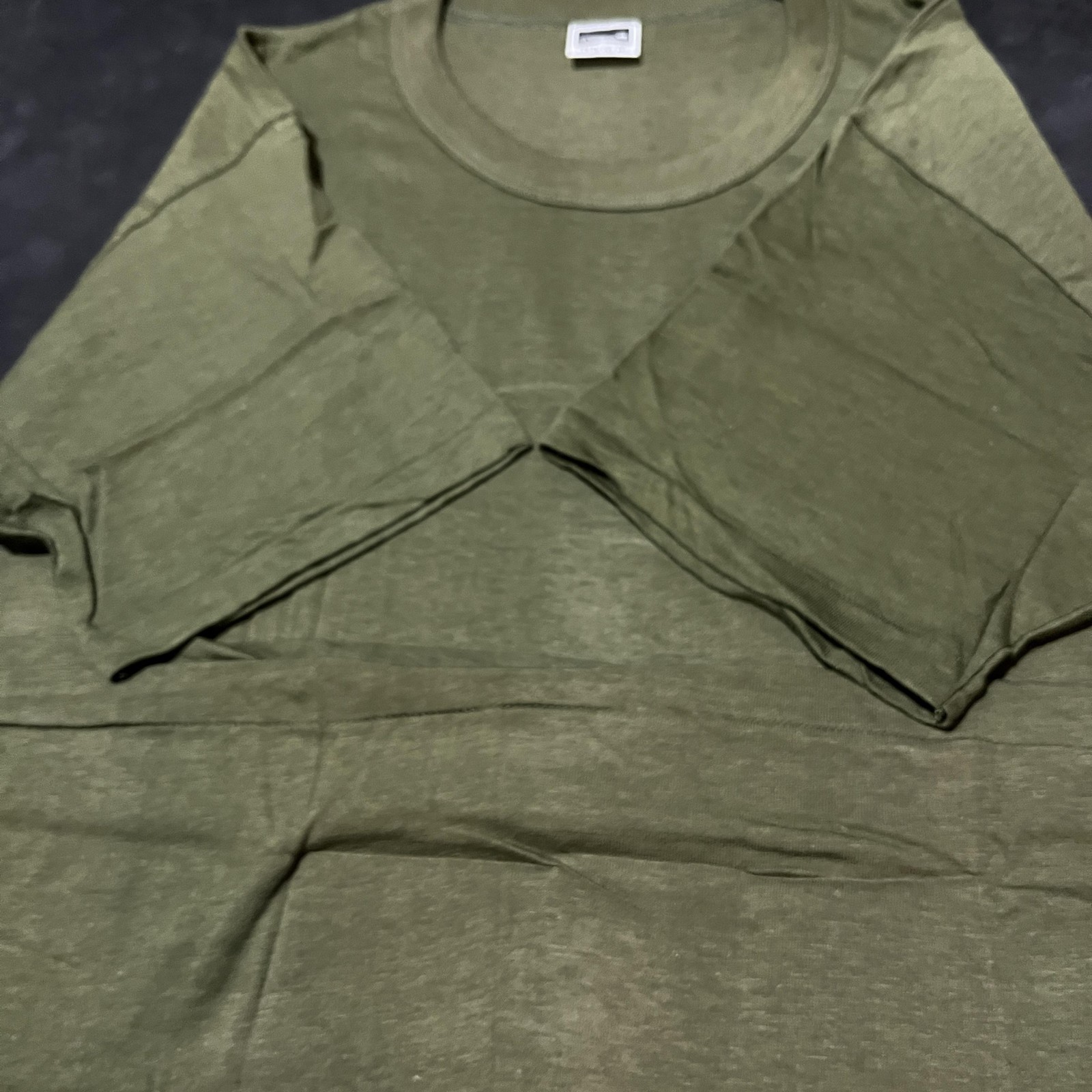 Vintage 1950s Stedman Shirt 60s Deadstock Large OG Army Green Combed Cotton USA