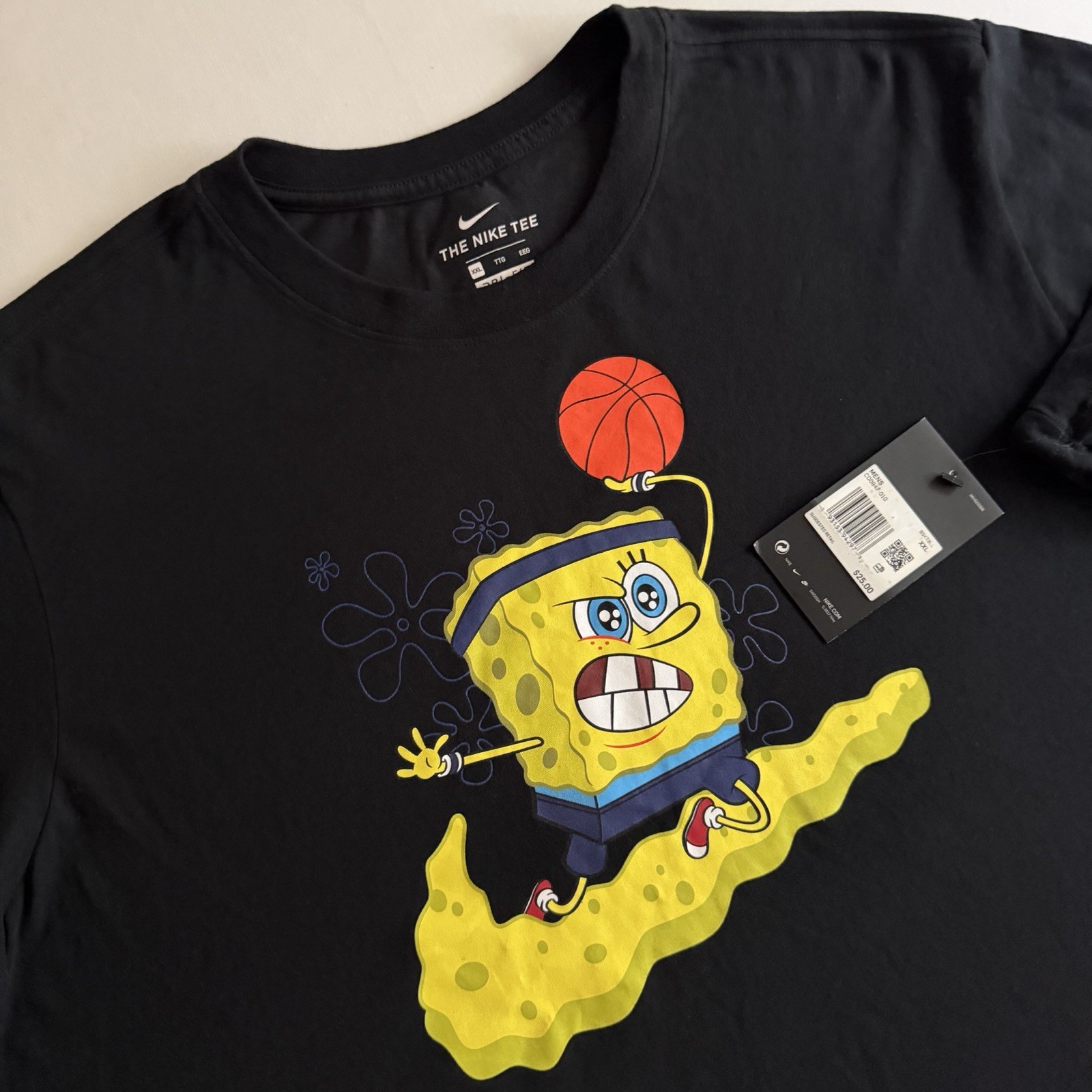 Nike SpongeBob SquarePants Kyrie Irving T-Shirt Men 2XL Basketball Essentials
