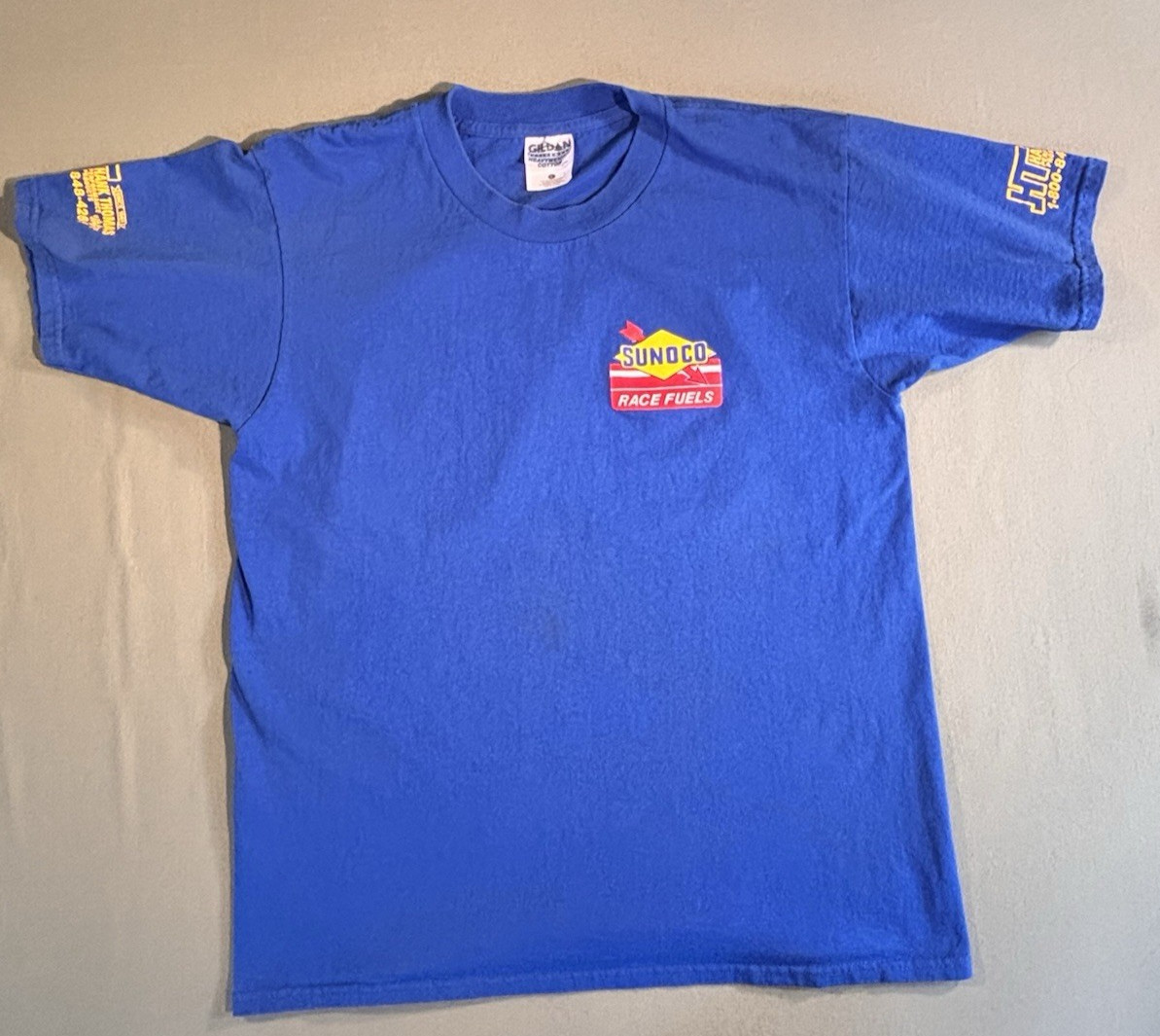 Sunoco Race Fuels Gasoline Oil Main Logo T-shirt Blue Size L
