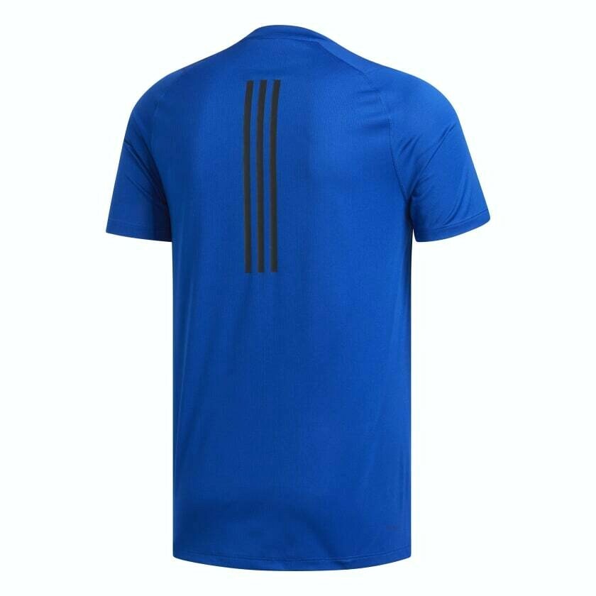 Adidas Men Training Freelift Sport Fitted 3-Stripes Tee. Colour Collegiate Royal