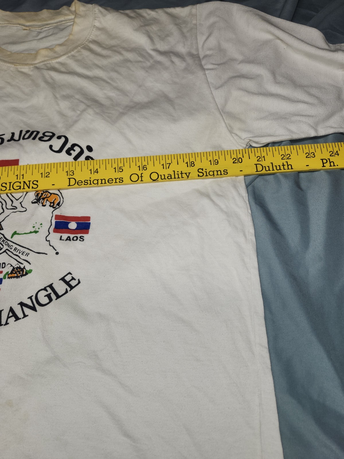 Vintage Golden Triangle T Shirt China Thailand Drug Trade Trafficking Size XL