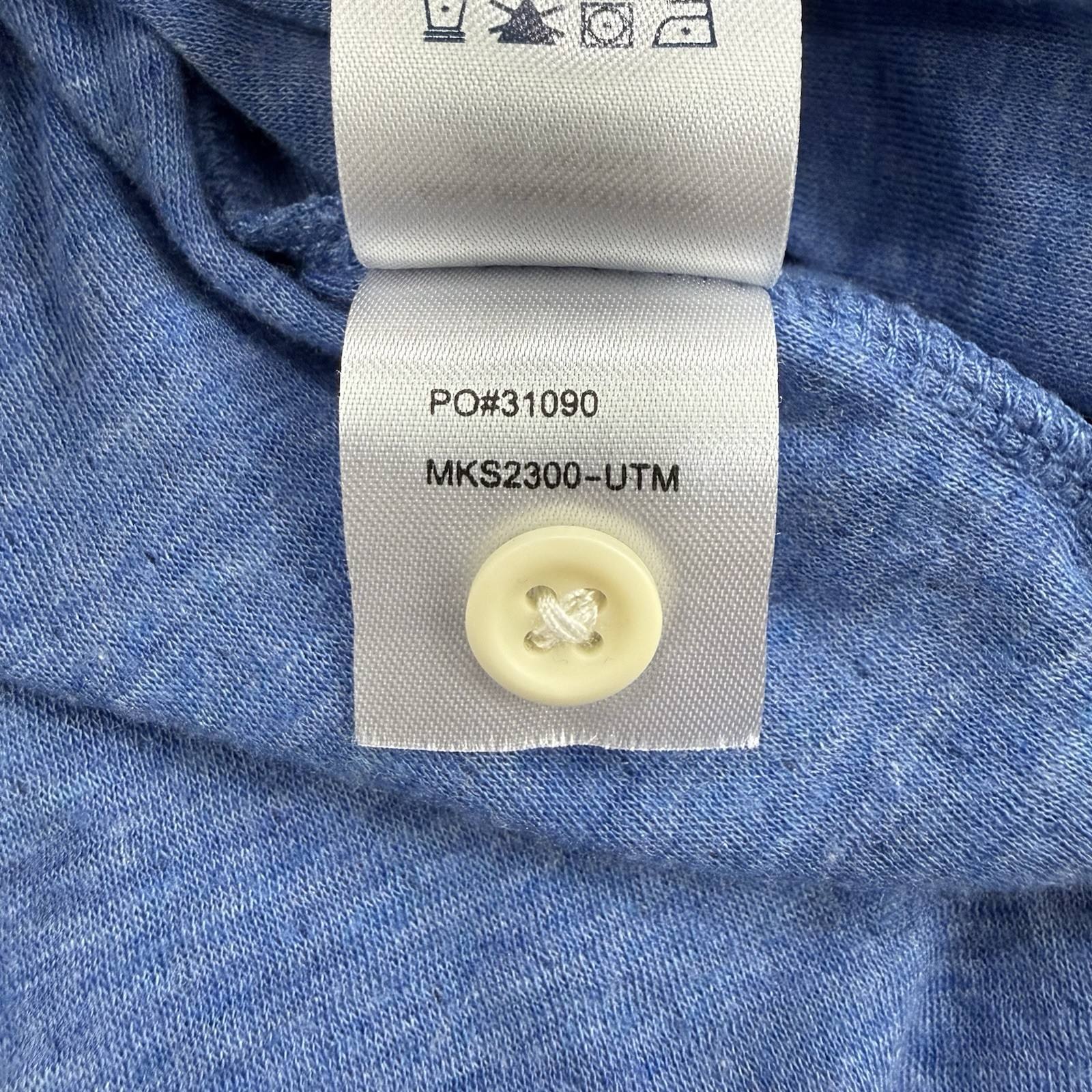 Faherty Cloud Cotton Henley Mens XL Blue Long Sleeve Pima Cotton Modal Peru Made