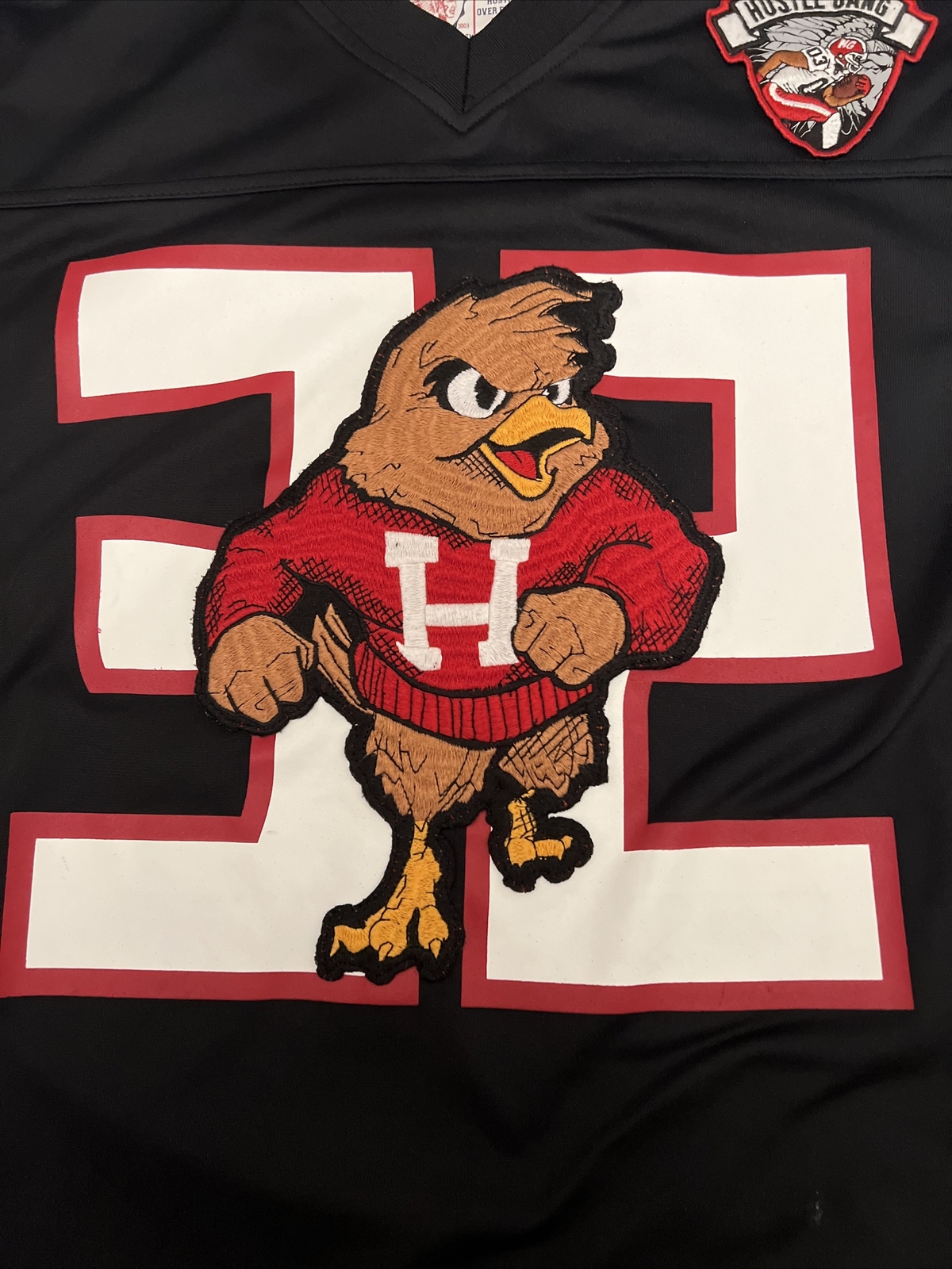 Hustle Gang Block by Block Football Jersey Grid Iron Hawk HG 32 X-LARGE