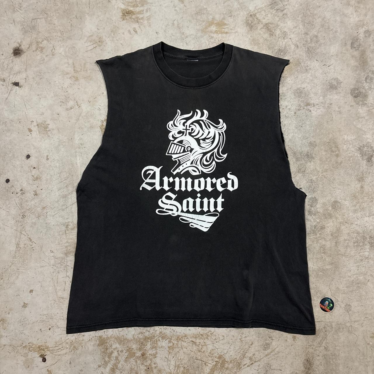 Vintage Armored Saint cut off sleeveless band tee Size XL